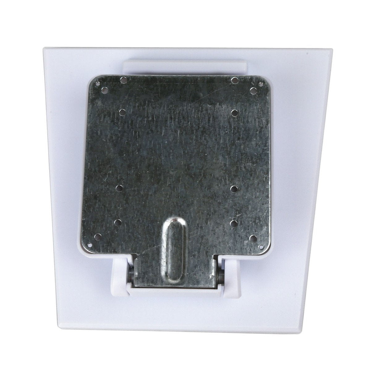 Single Adjustable LCD Monitor Stand Mount Folding VESA Monitor Desk Stand with VESA Hole 75x75mm 100x100mm (White)