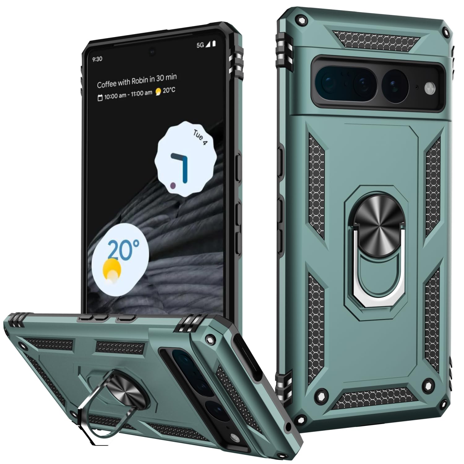 Lumarke For Google Pixel 7 Pro Case With Screen Protector,Pass 16Ft. Drop Tested Military Grade Protective Phone Cover With Magn