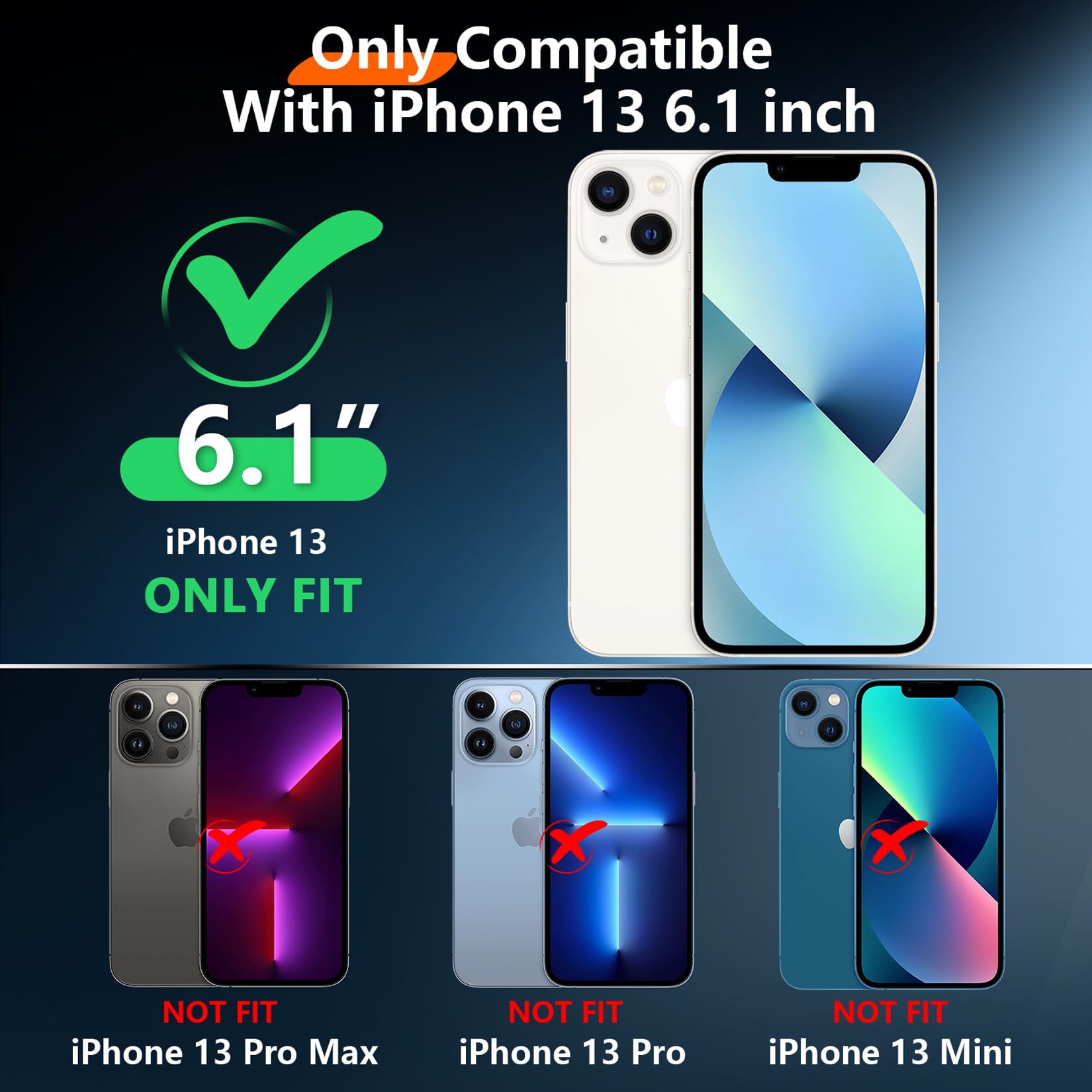 Red2Fire 2024 New For Iphone 13 Case Waterproof,[Built In Screen Protector & Camera Protector][Full Body Shockproof][Ip68 Underw