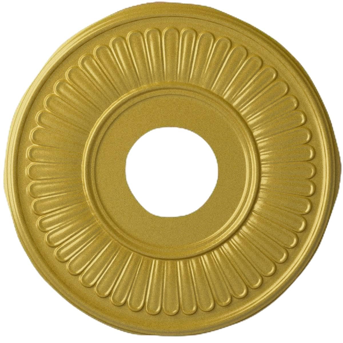 Ekena Millwork CM15BERGS 15-3/4 x 3-7/8 x 3/4 Berkshire Ceiling Medallion, Rich Gold