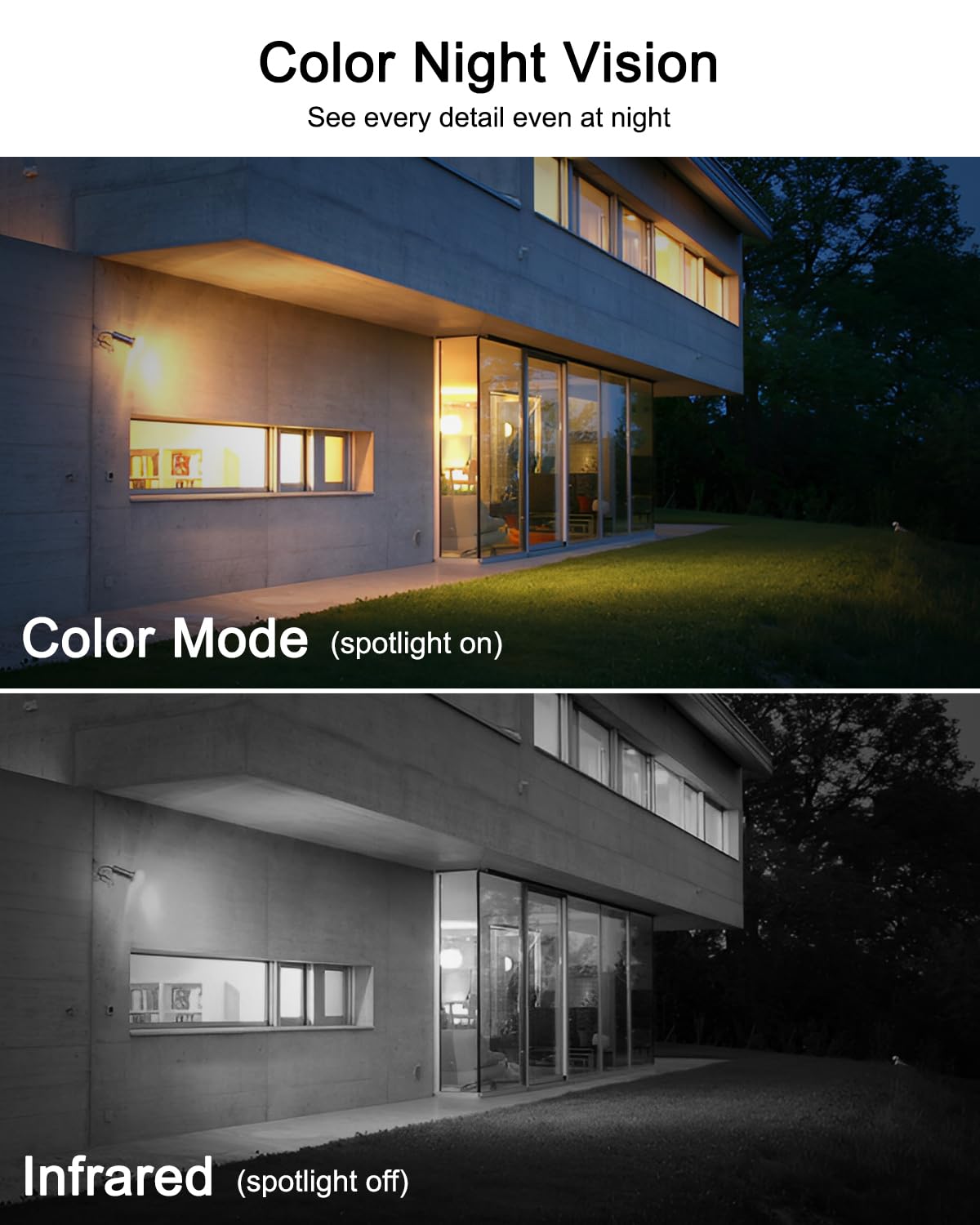 Anran 2K Solar Security Cameras Wireless Outdoor, 2.4Ghz Wifi Surveillance Outdoor Camera For Home Security With Embedded Solar