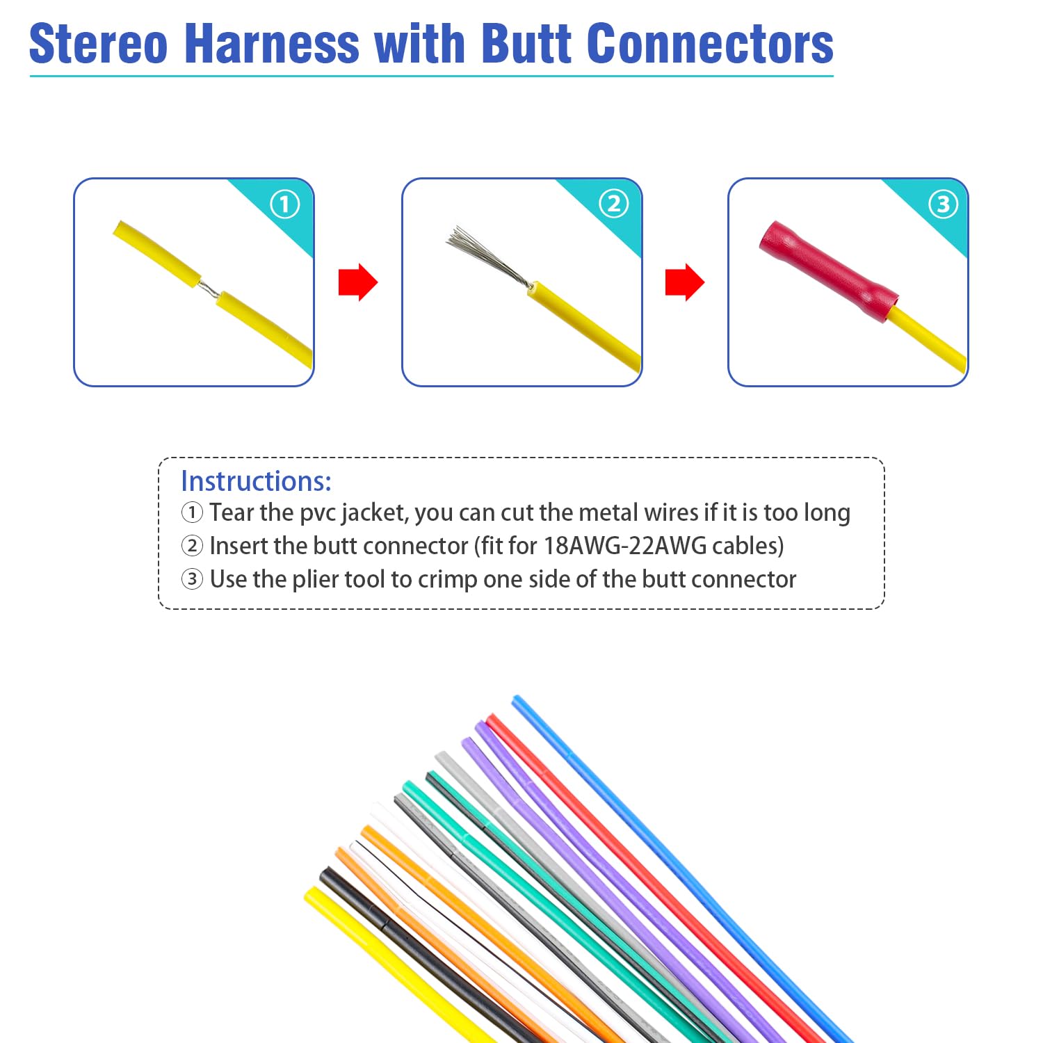 Jayubein Radio Wiring Harness Connector Compatible With Honda Accord Civic Crv Odyssey Element Pilot S2000 Ridgeline,20Pin Car S