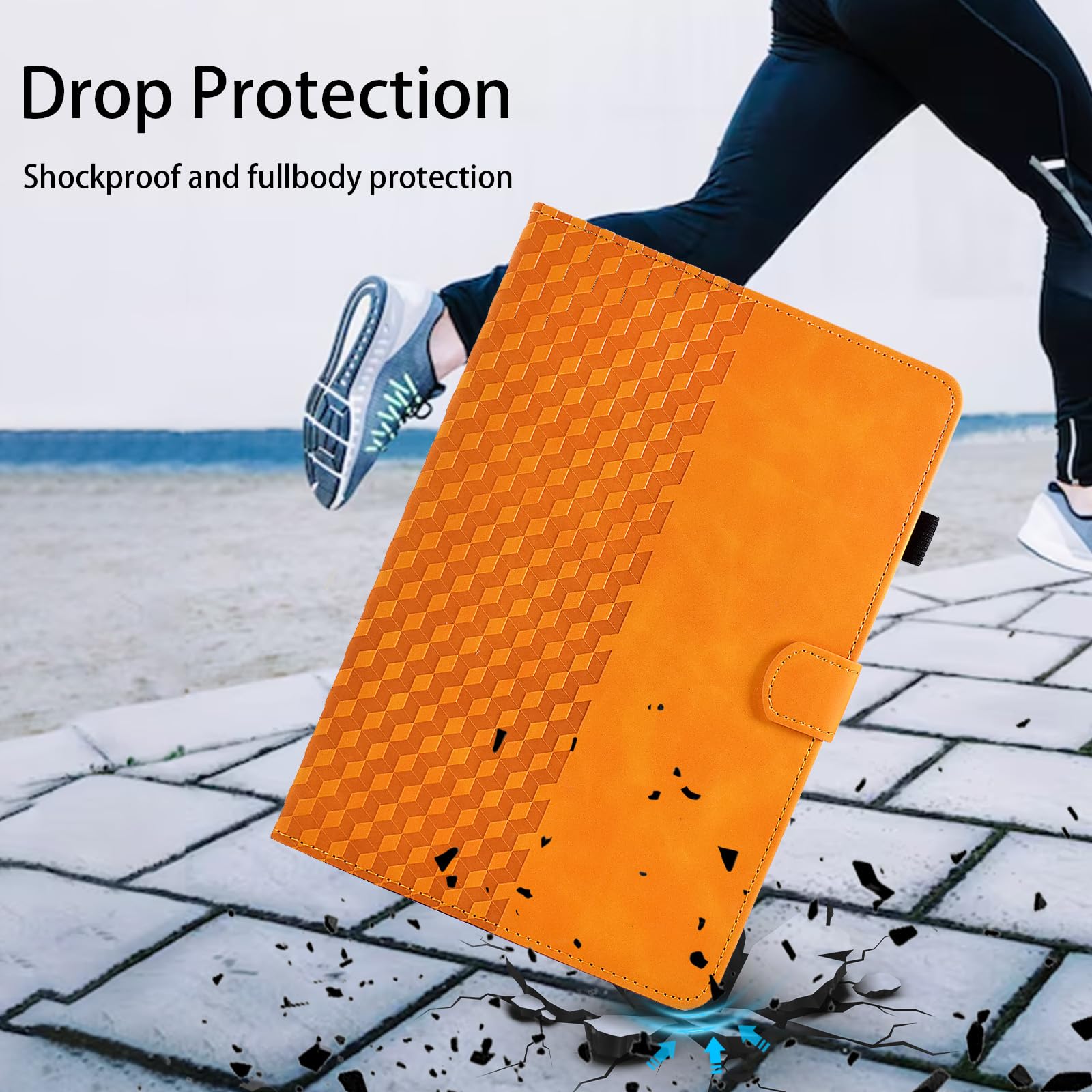 Varohix Case For Samsung Galaxy Tab A 10.1 2019 Model Sm T510/T515/T517 Magnetic Shell Foldable Cover With Card Holder Multi Ang