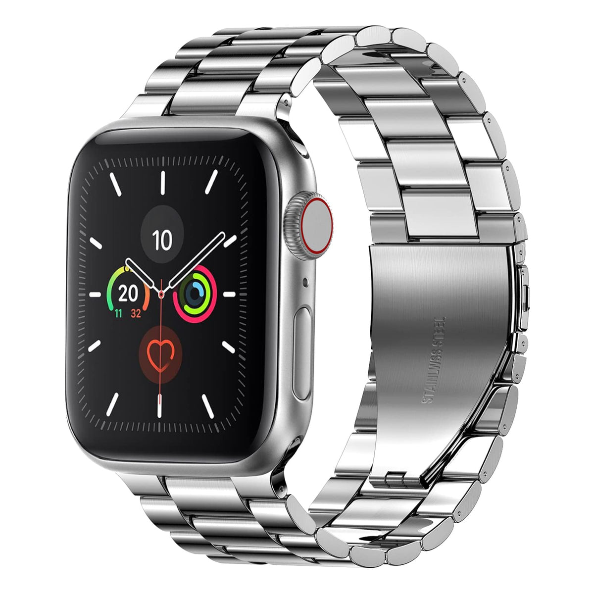 Fitlink Stainless Steel Apple Watch Band For Apple Watch 49Mm 45Mm 44Mm 42Mm 41Mm 40Mm 38Mm, Waterproof Iwatch Band For Iwatch S