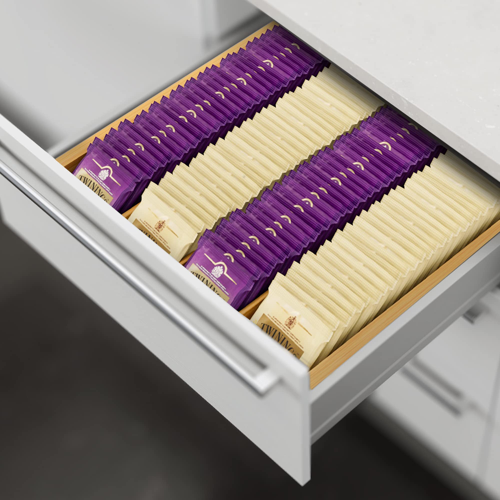 Minboo Bamboo K Cup Holder For Drawer Or Countertop Coffee Pod Holder 25 36 K Cup Pod Storage Tea Bag Organizer K Cup Storage Fo