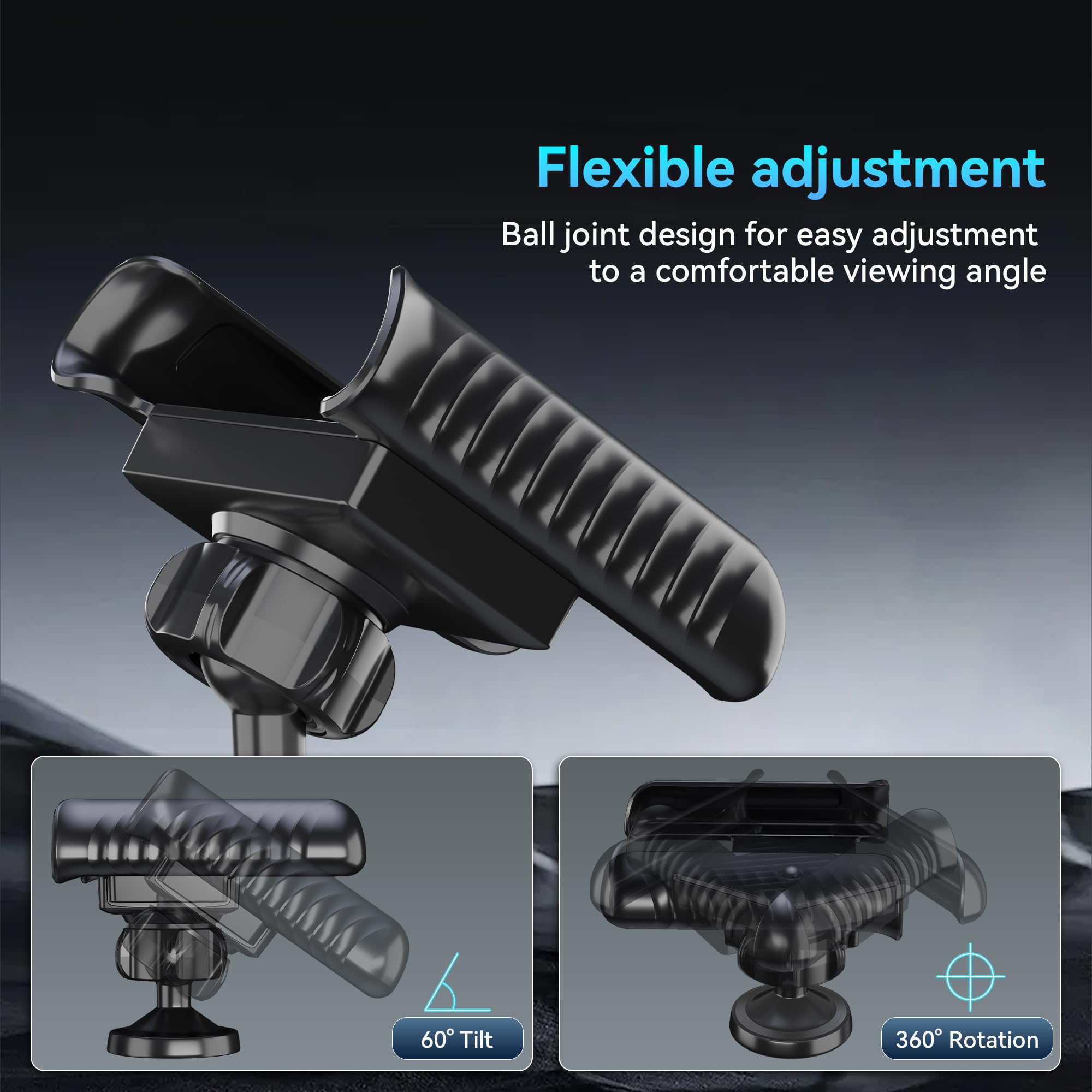 Efeall Gym Magnetic Phone Holder, Memory Function, 360 Rotatable Phone Holder Magnet For Metal Surfaces/Gym/Golf Cart/Kitchen, G