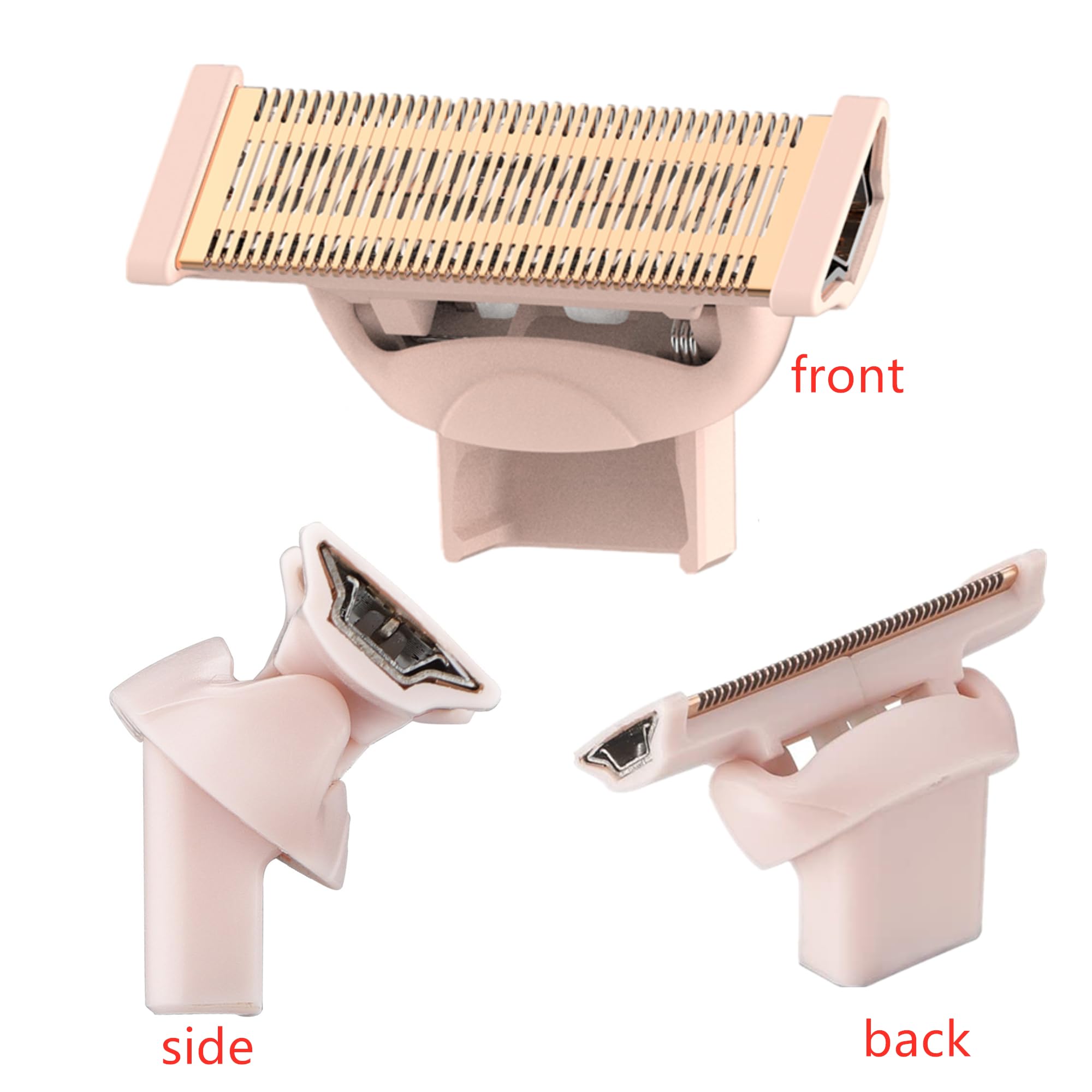 2 Pack Body Razor Replacement Heads For Flawless Nu Razor And Finish Touch Replacement Blades For Women,Rose Gold