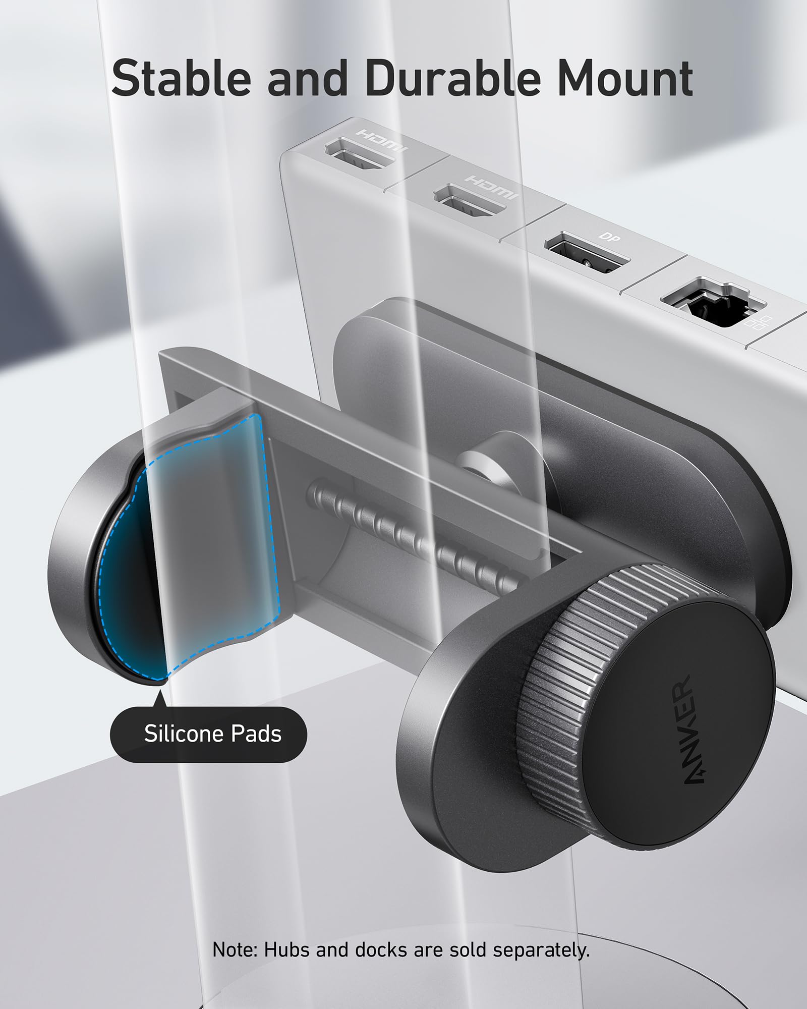 Anker Hub Mounting Kit With Adjustable Design, Compatible With Anker Usb C Hubs, Usb4 Docking Stations, Thunderbolt 4 Docking St