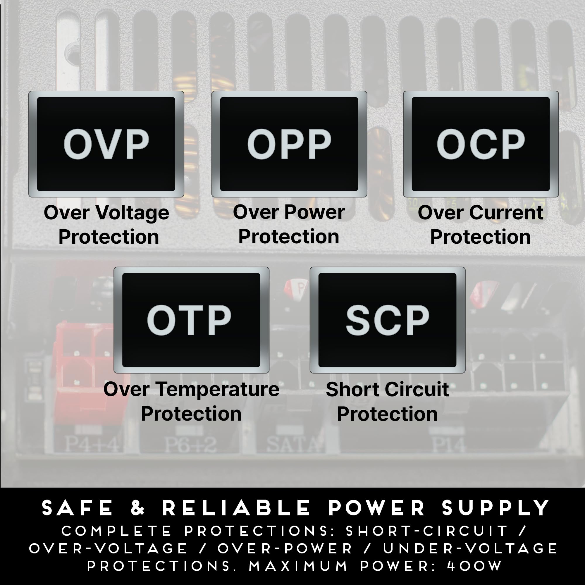 Apevia Itx Pfc400W Mini Itx/Flex Atx / 1U 400W Fully Modular Power Supply, Full Range Active Pfc 90 264V, Ac For Pos Aio System