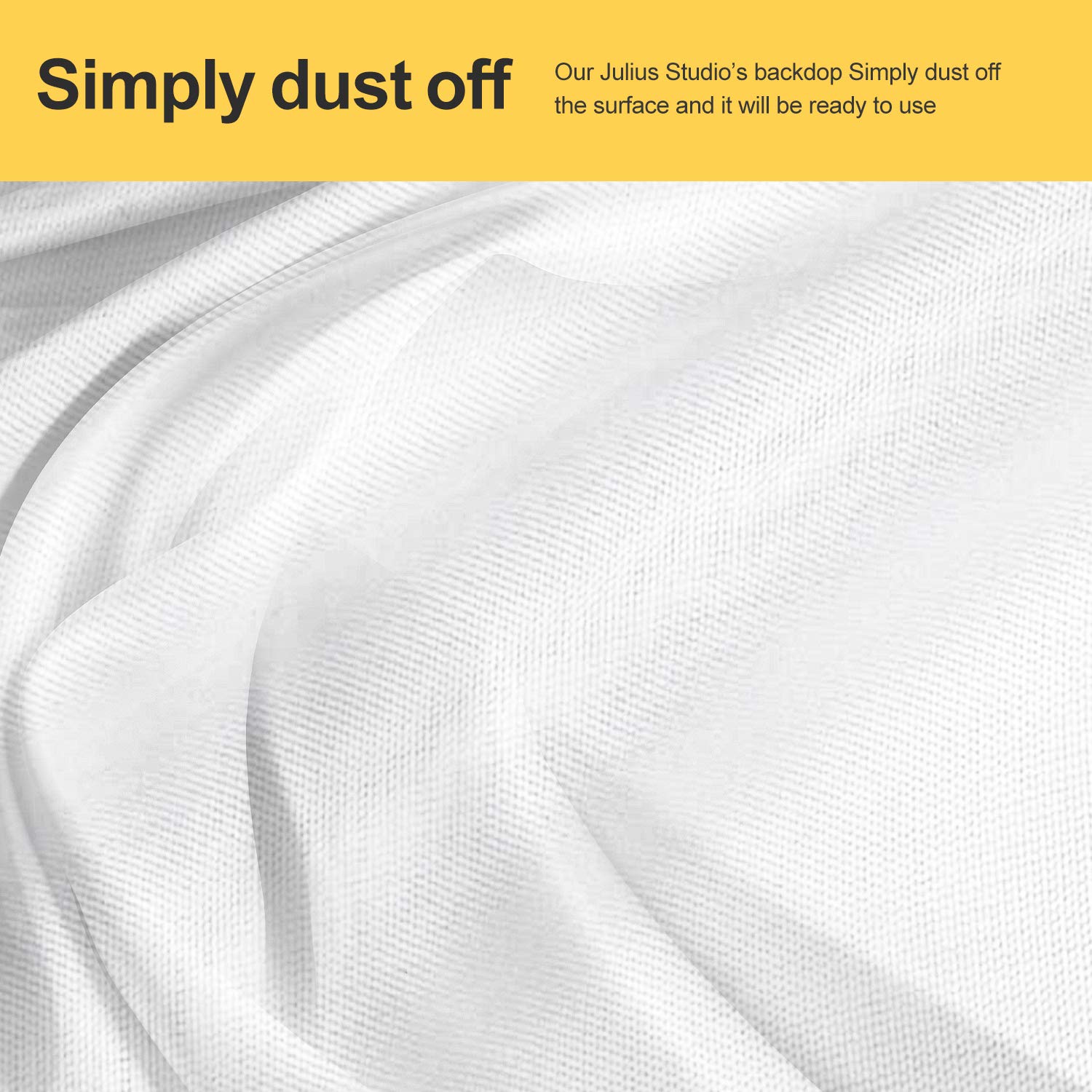 Julius Studio 10 Ft. X 20 Ft. Large Heavy Duty White Backdrop, Pure White Seamless Background, A+ Grade High Density > Standard, Synthetic Long Life Screen Fabric For Photo Video Studio, Jsag198