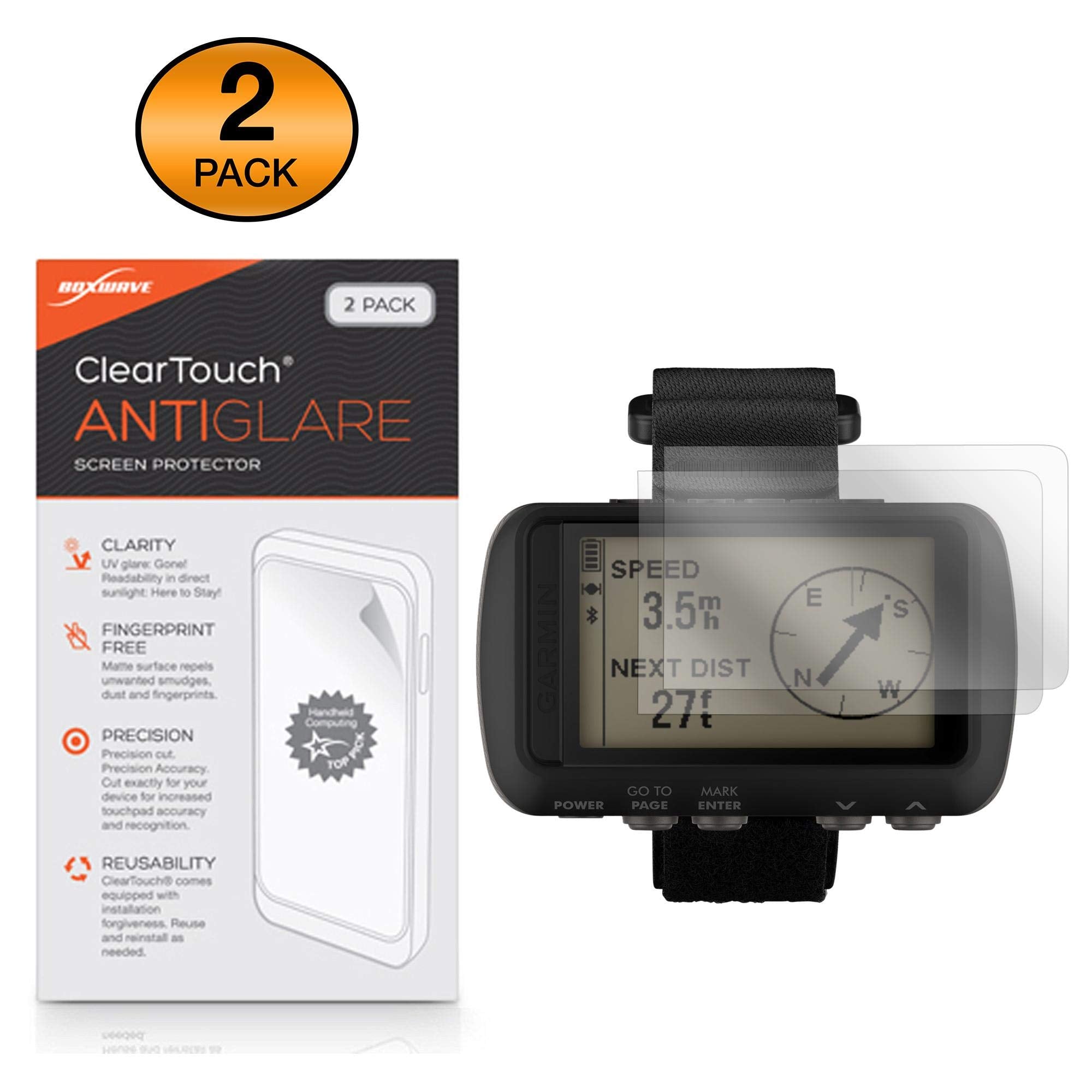 Boxwave Screen Protector Compatible With Garmin Foretrex 601   Cleartouch Anti Glare (2 Pack), Anti Fingerprint Matte Film Skin