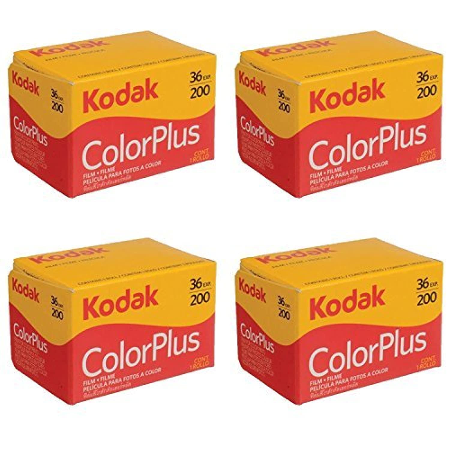 4 Rolls Of Kodak Colorplus 200 Asa 36 Exposure