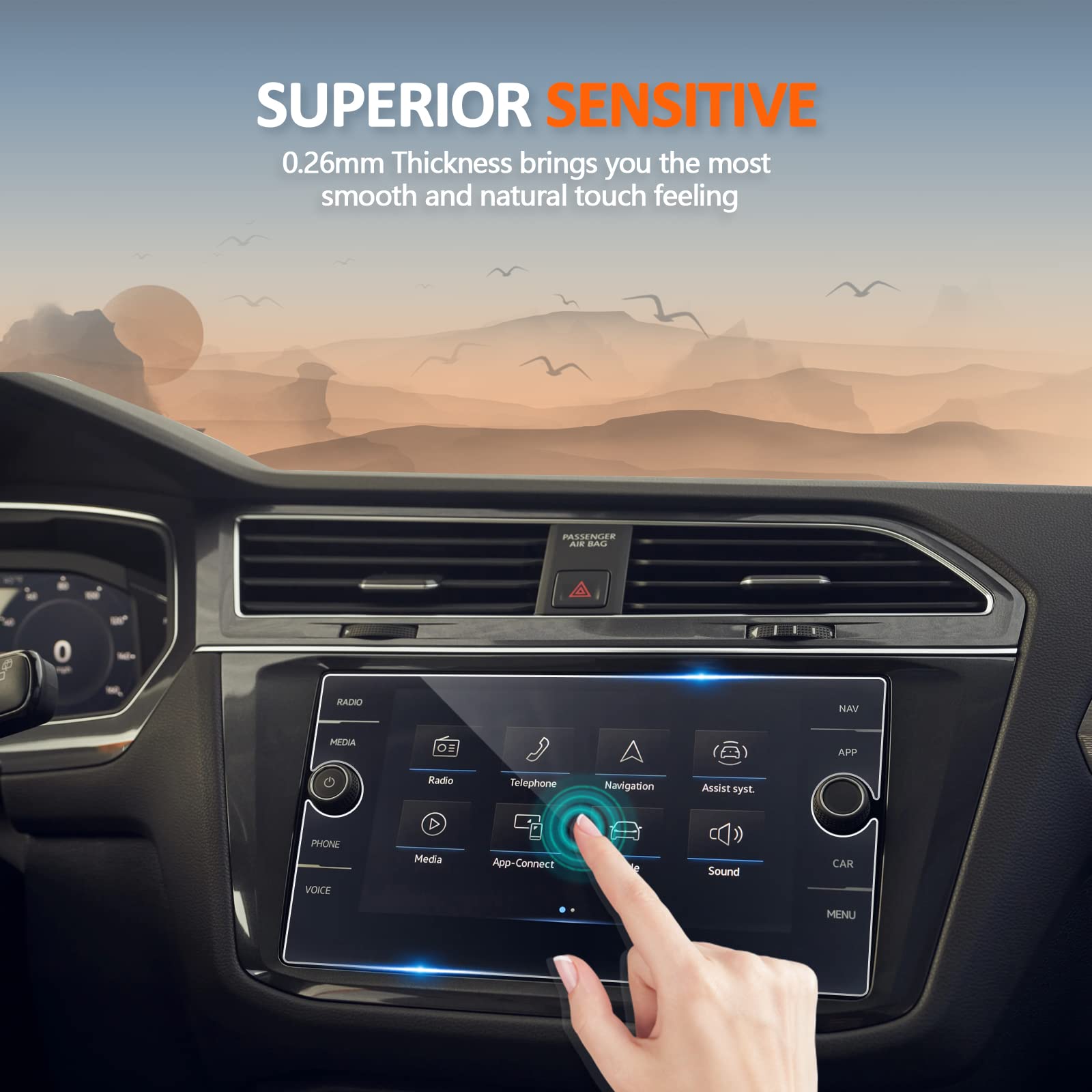 Cdefg Screen Protector For Volkswagen Jetta 2021 2022 2023 2024 Accessories Touch Screen For Vw Jetta Sel Gli 2024 Radio Display Screen Cover  8' Tempered Glass