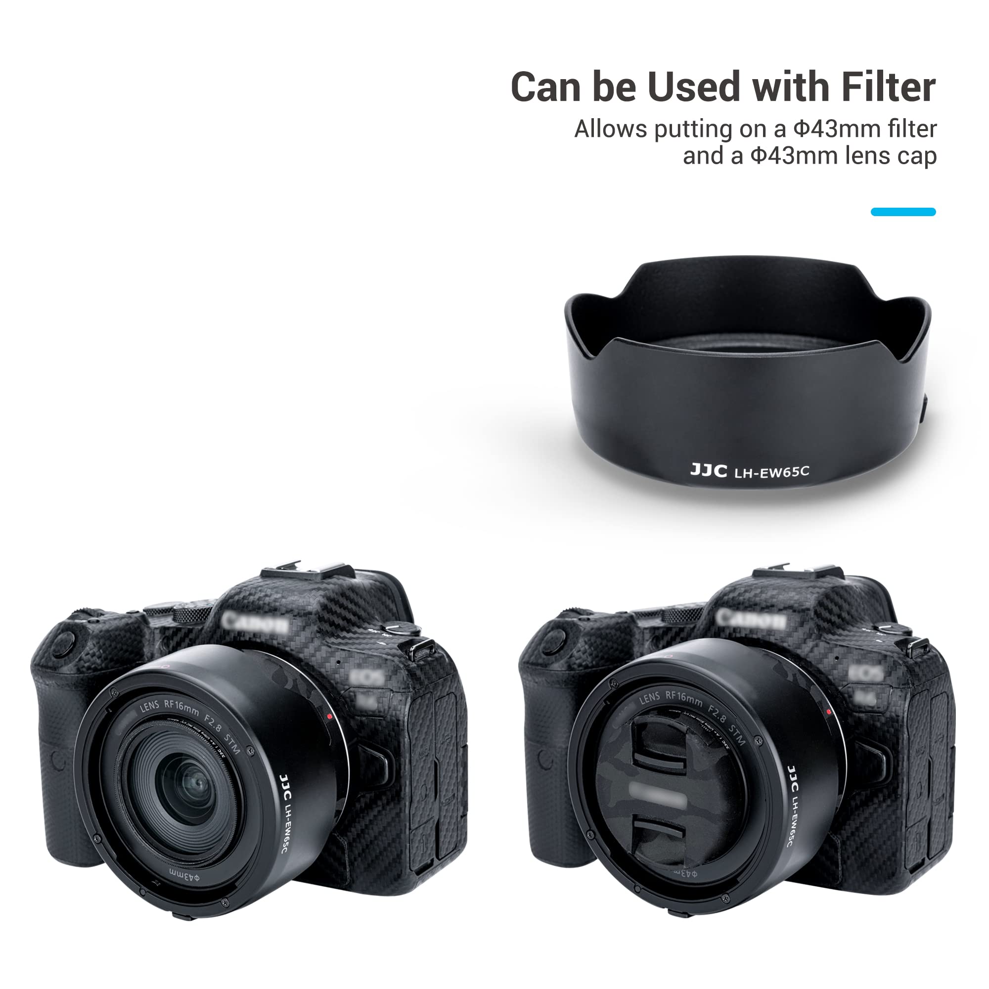 Reversible Tulip Flower Lens Hood Shade Fit For Canon Rf 16Mm F/2.8 Stm Lens Replaces Canon Ew 65C On Canon Eos R6 R5 R3 Rp R Ca