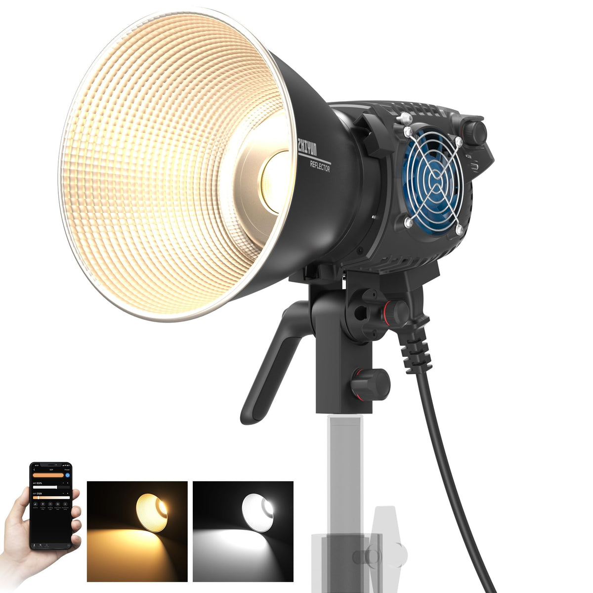 Zhiyun Molus B100 100W Cob Led Video Light 2700K-6500K Cri 96+ Tlci 96+ 20600 Lux/1M App Control 13 Scene Effects Bowens Mount S