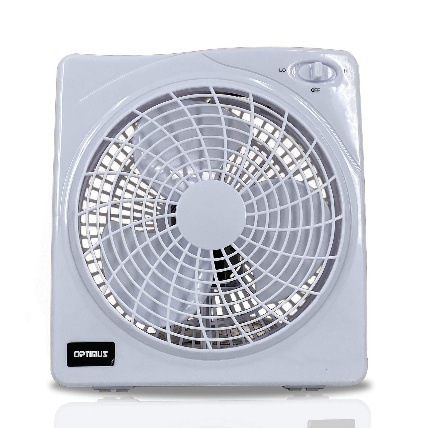 Optimus F1022 10 inch Electric Fan, White
