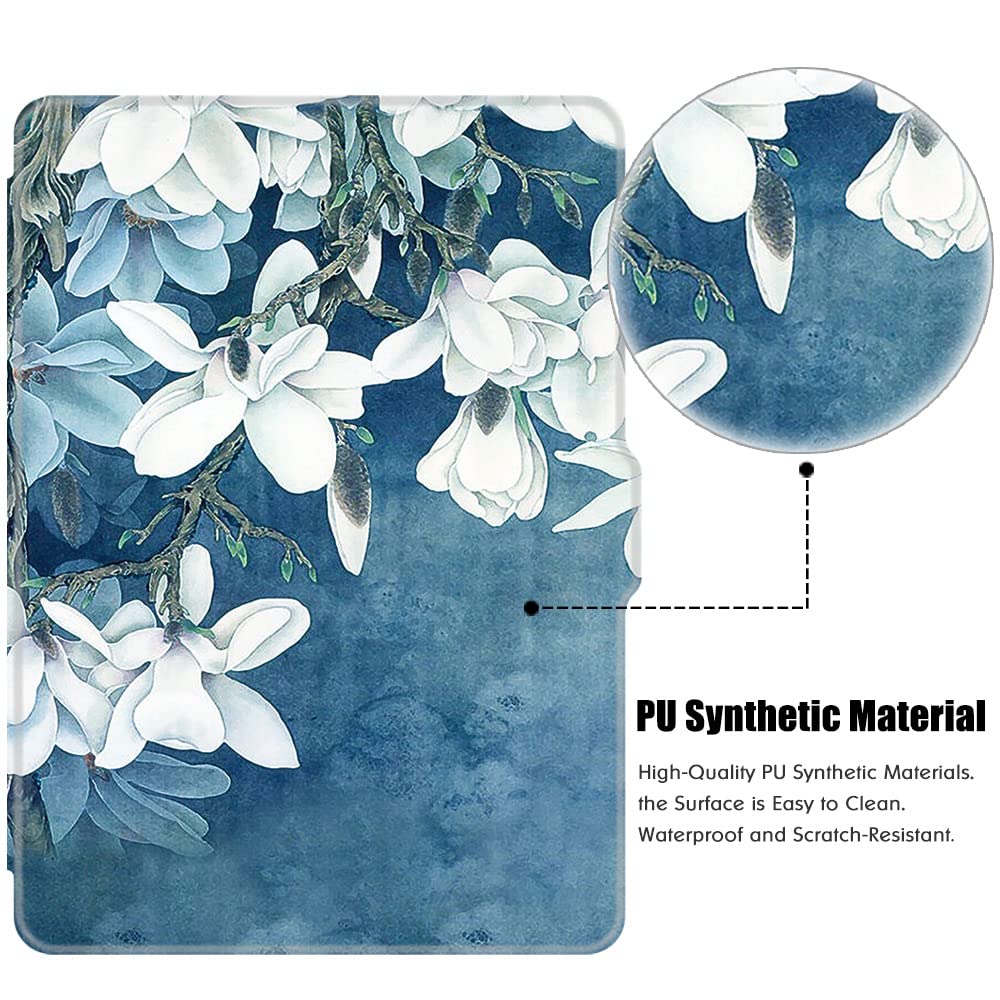 Bozhuorui Slim Case For Kindle Voyage Ereader   Lightweight Premium Pu Leather Cover With Auto Sleep/Wake (Magnolia)