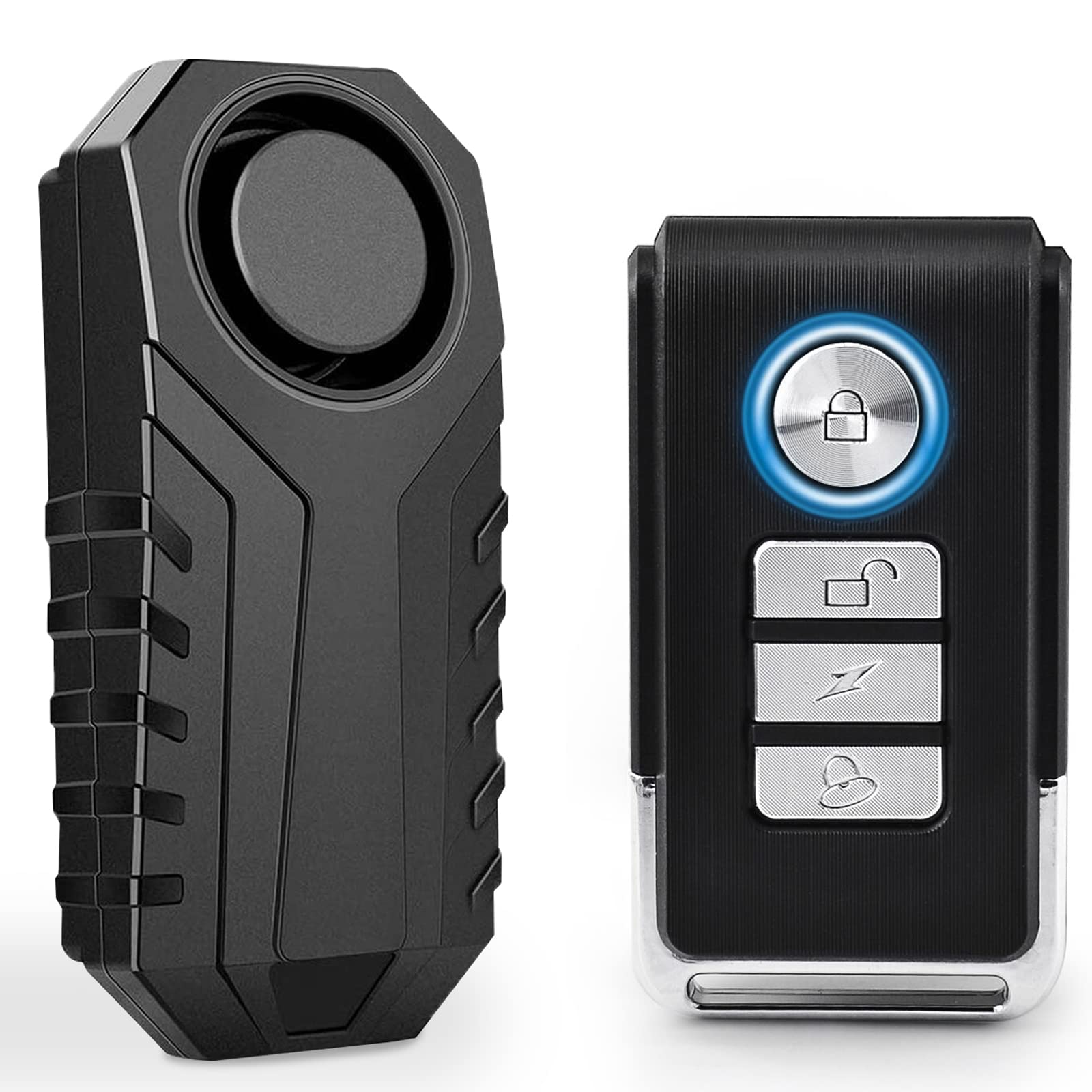 Bike Alarm Remote Motion Sensor System   Cruxer Motorcycle Alarm With Remote, 110Db Loud Anti Theft Bicycle Alarm, Wireless Wate