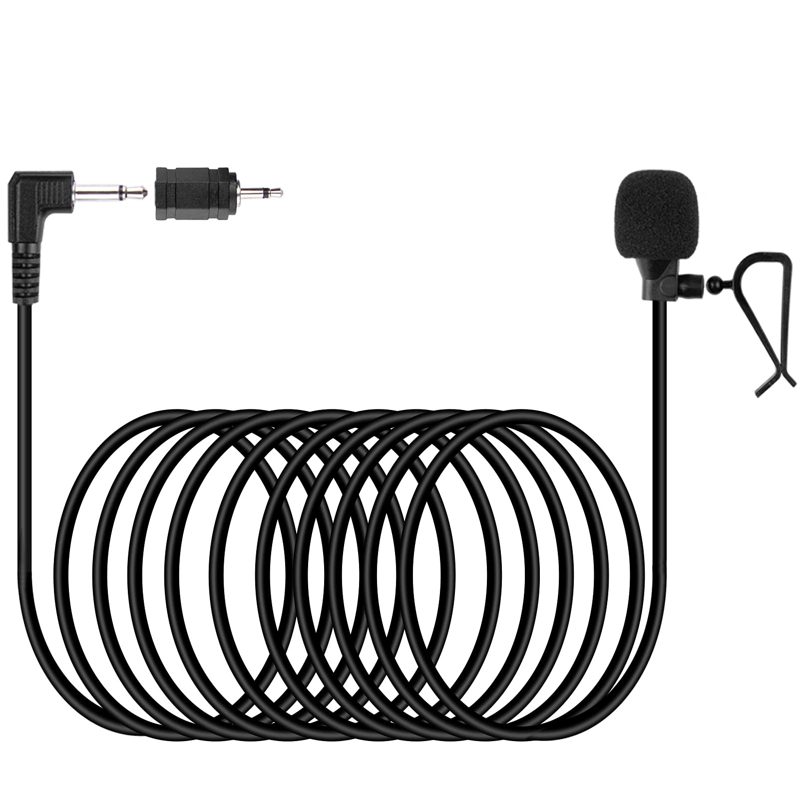 weishan 3.5mm Car Microphone 16ft External Assembly Mic Replacement for Boss JVC Sony Pioneer Vehicle Head Unit Enabled Stereo R