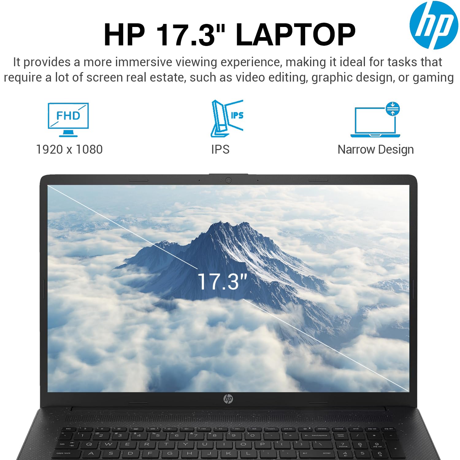Hp 17 Inch Laptop Computer, Fhd Ips 17.3 Laptop Pc, Intel Core I5, 64Gb Ram, 2Tb Ssd, Microsoft Office Lifetime, Windows 11 Pro,