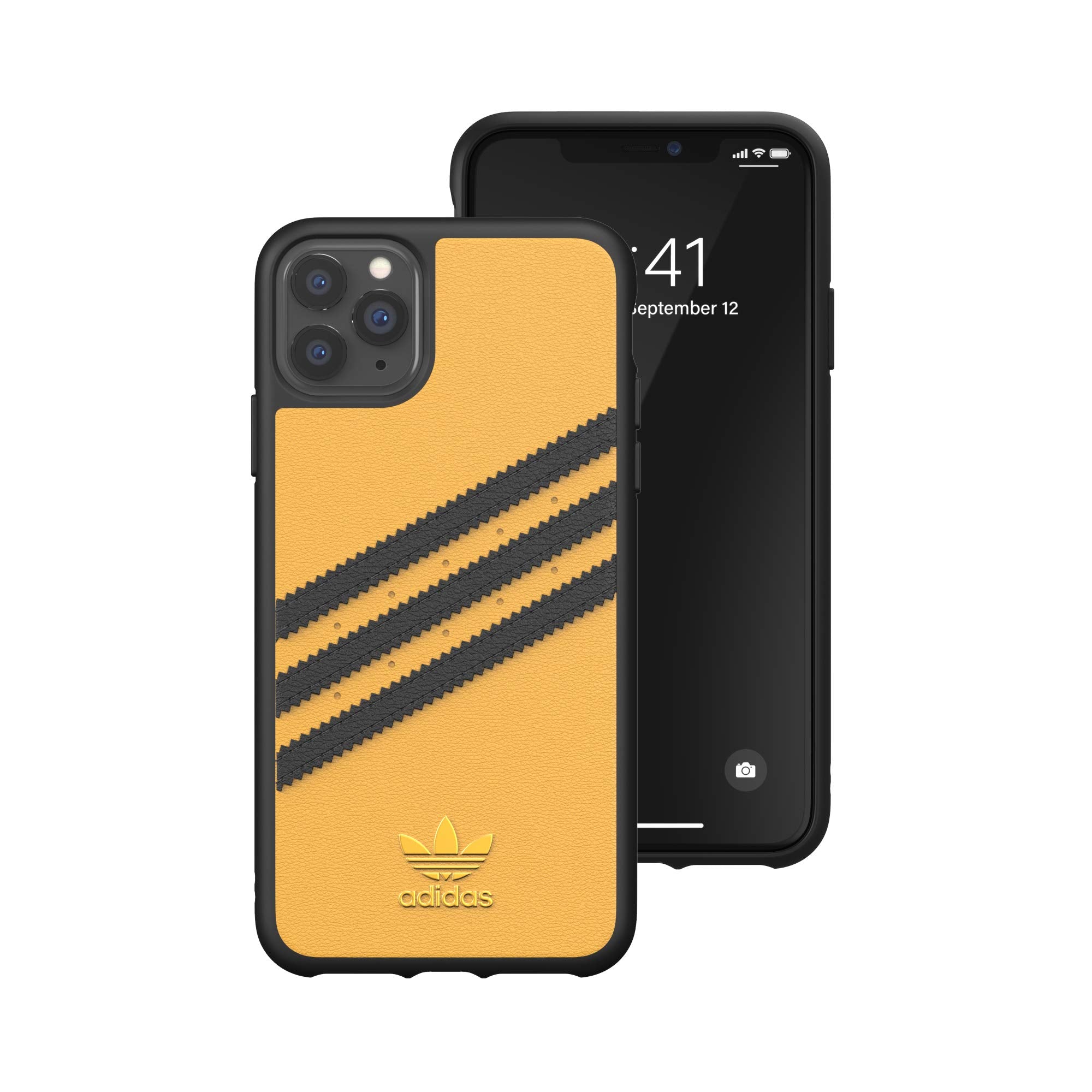 Adidas New Or Moulded Case For Apple Iphone 11 Pro Max   Black Gold