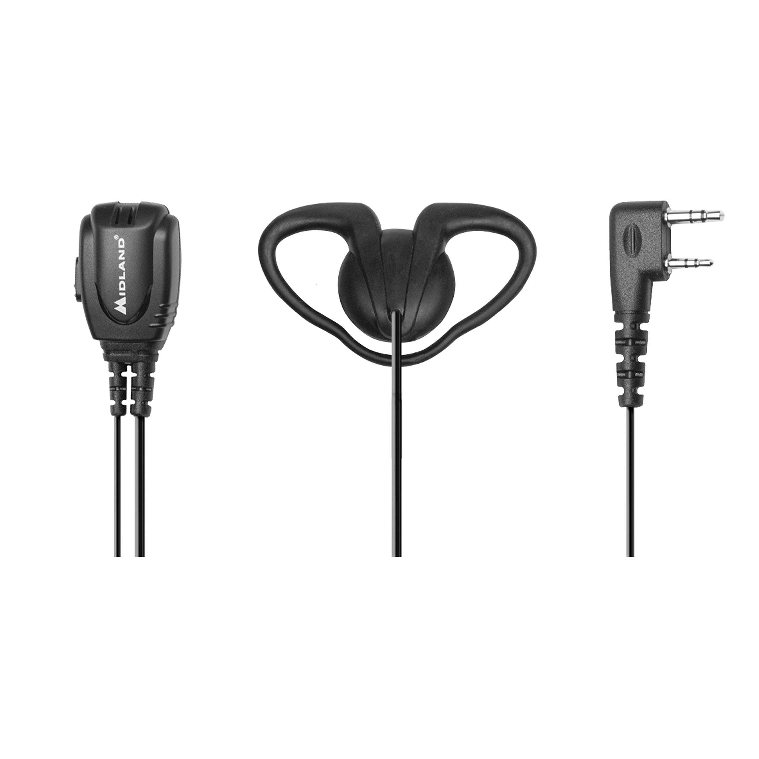 Midland� � Ba9 D Ring Headset For Business Radios � Speaker Headset With Push To Talk Microphone