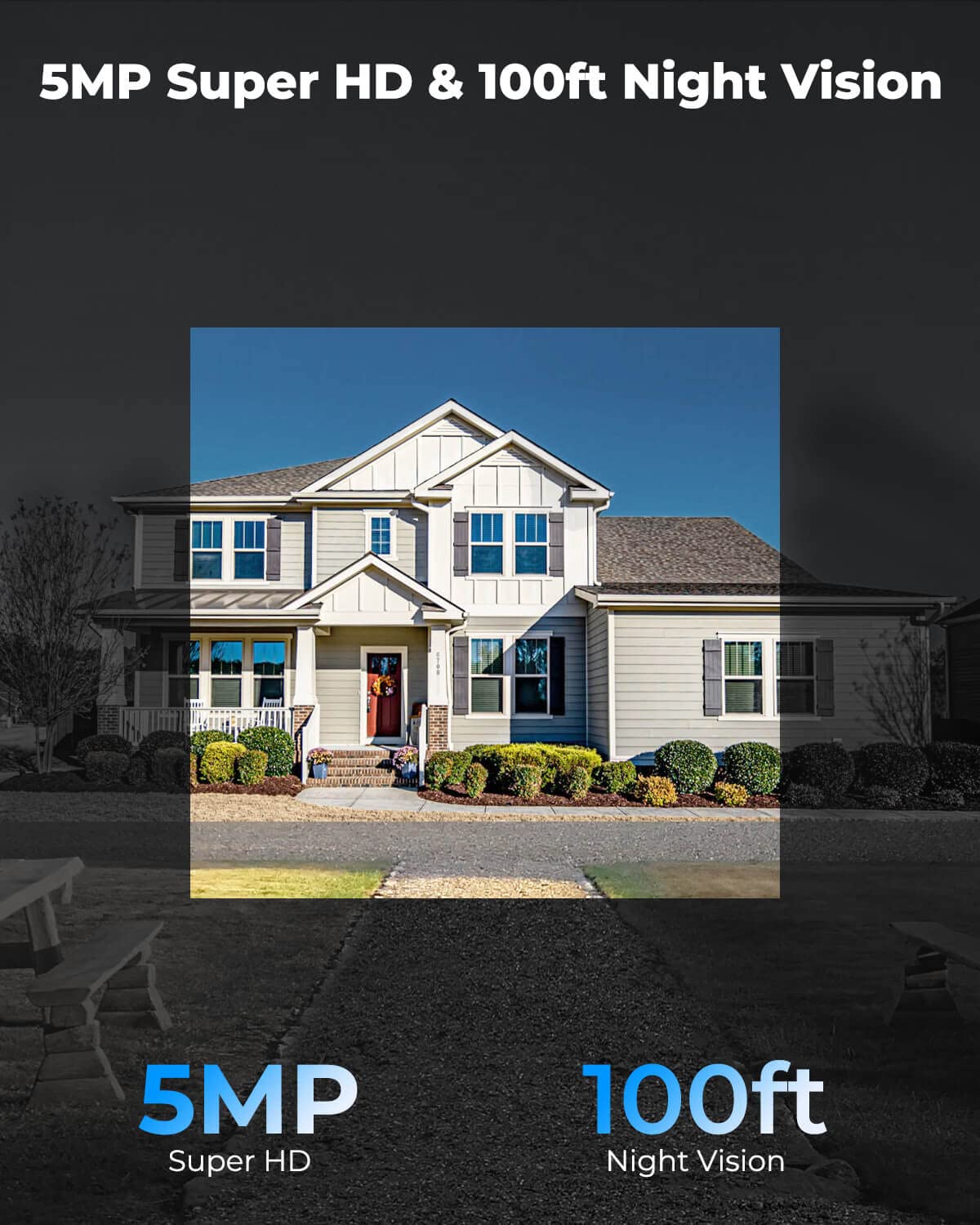 Reolink Plug In Outdoor Wifi Security Camera, 5Mp Hd Dual Band Wired Wi Fi Camera For Home Security 2.4/5 Ghz, Smart Detection, Motion Detection, Night Vision, Ip67 Waterproof, Rlc 510Wa