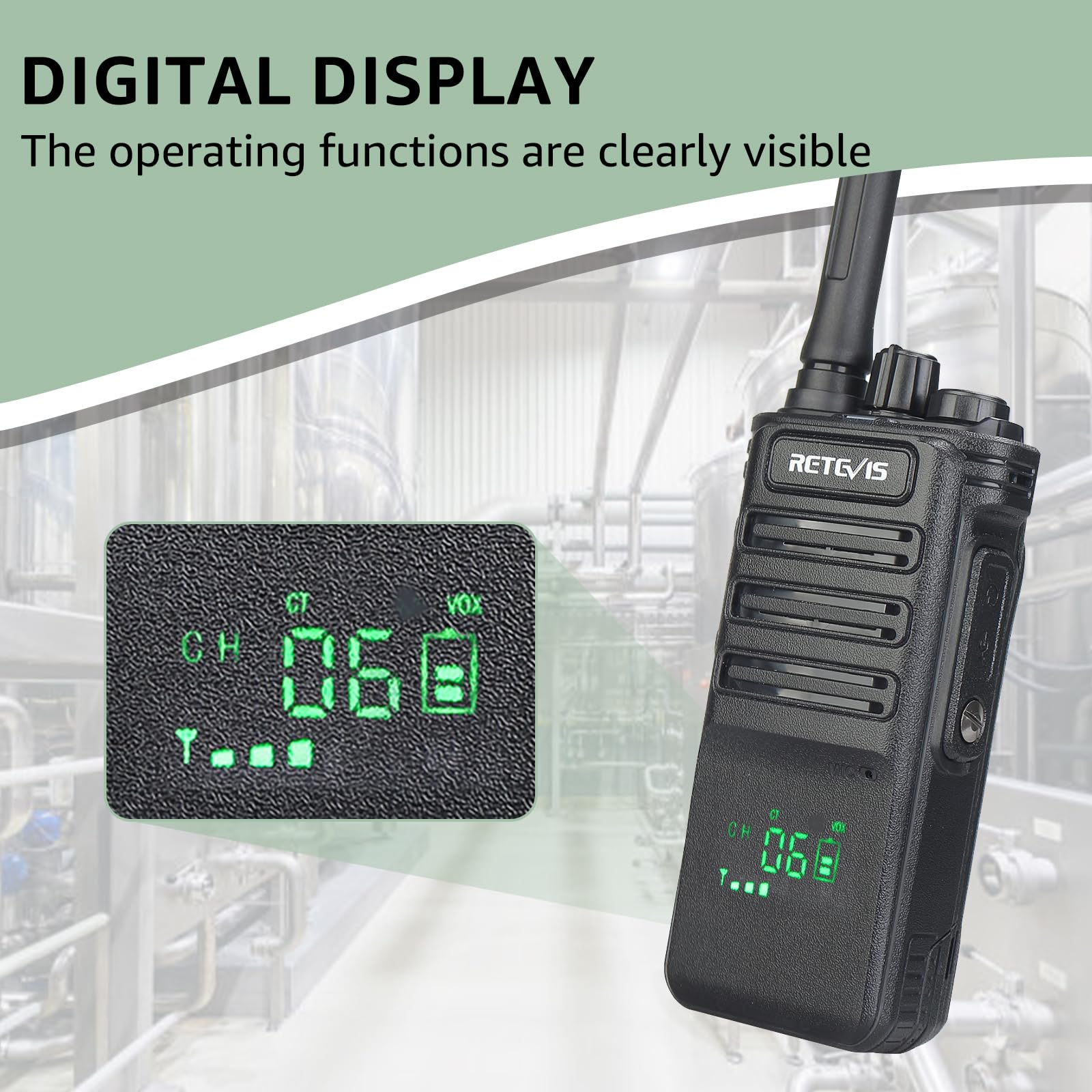 Retevis Rb89 Walkie Talkies With Earpiece, Professional Wireless Walkie Talkie, High Power Gmrs, Rugged, 2600Mah Battery, Two Way Radios Long Range For Construction, Hotels, Business(4 Pack)