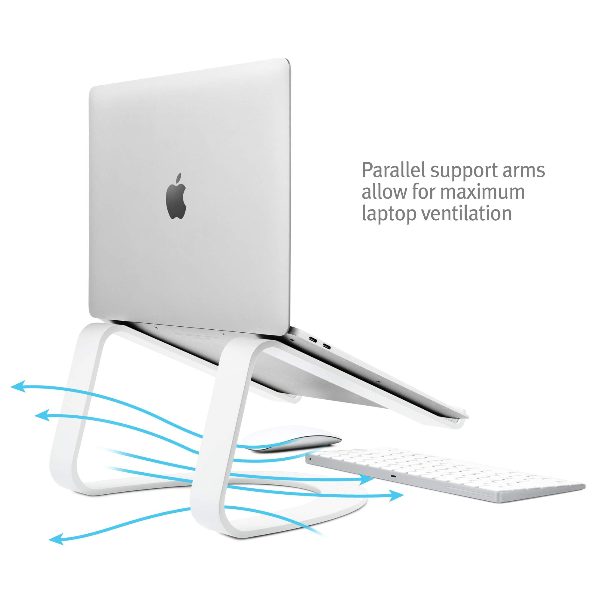 Twelve South Curve For Macbooks And Laptops | Ergonomic Desktop Cooling Stand For Home Or Office, White (Special Edition)