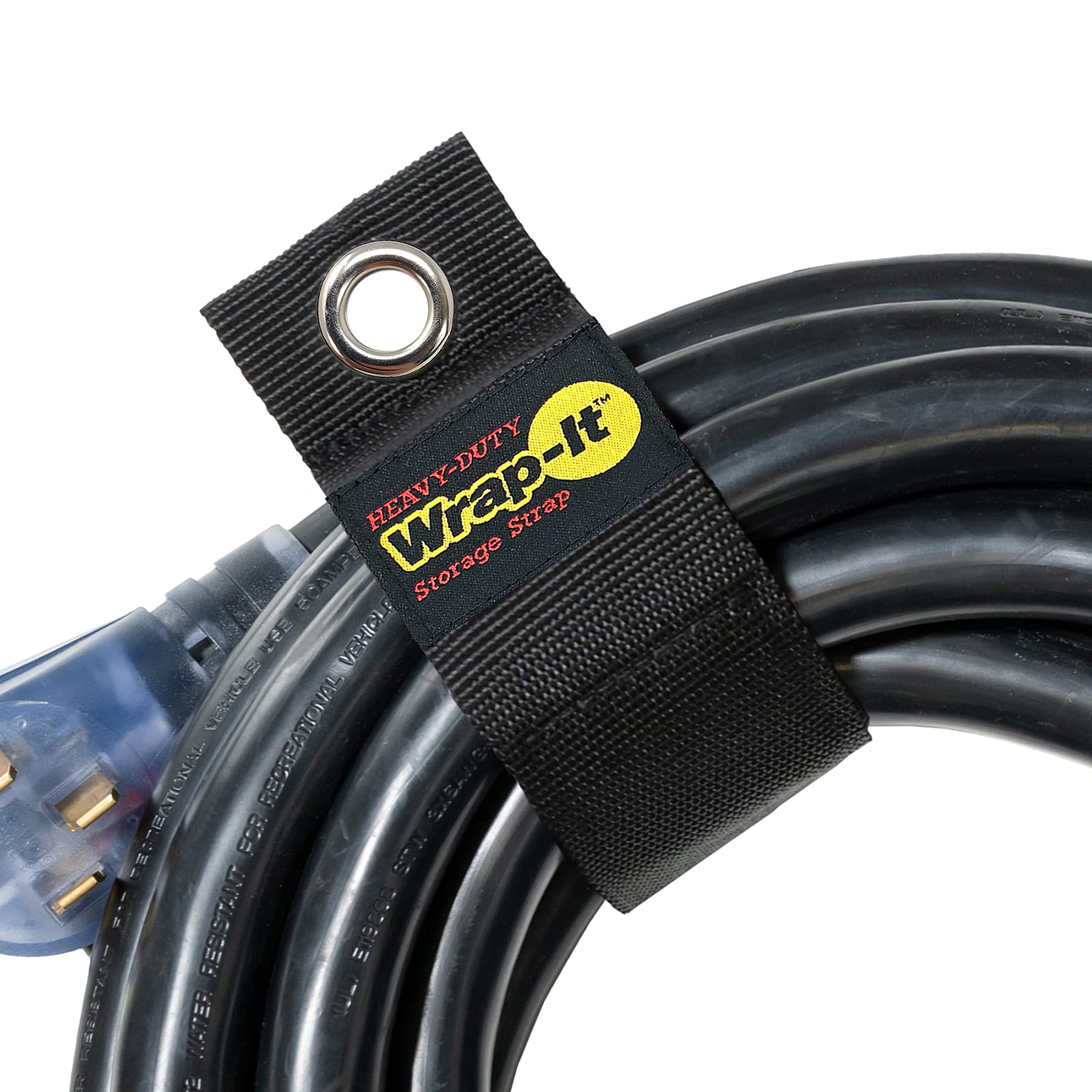 Heavy Duty Wrap It Storage Straps, 22'' (2 Pack)   Hook And Loop Organizer Hanger For Extension Cords, Cables, Hoses, Rope And M
