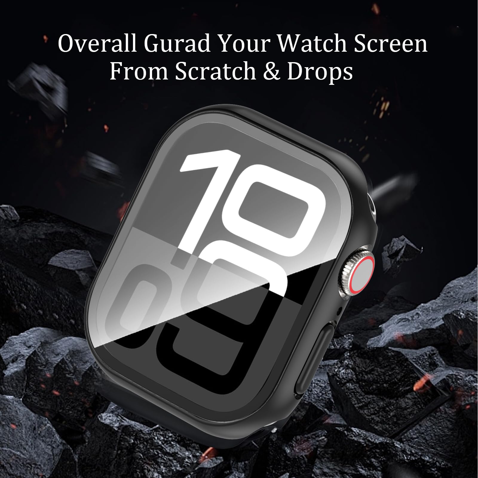 Haanilkyi [6 Pack Case For Apple Watch Series 10 42Mm Screen Protector, Ultra Thin Tempered Glass Full Coverage Hard Pc Protecti