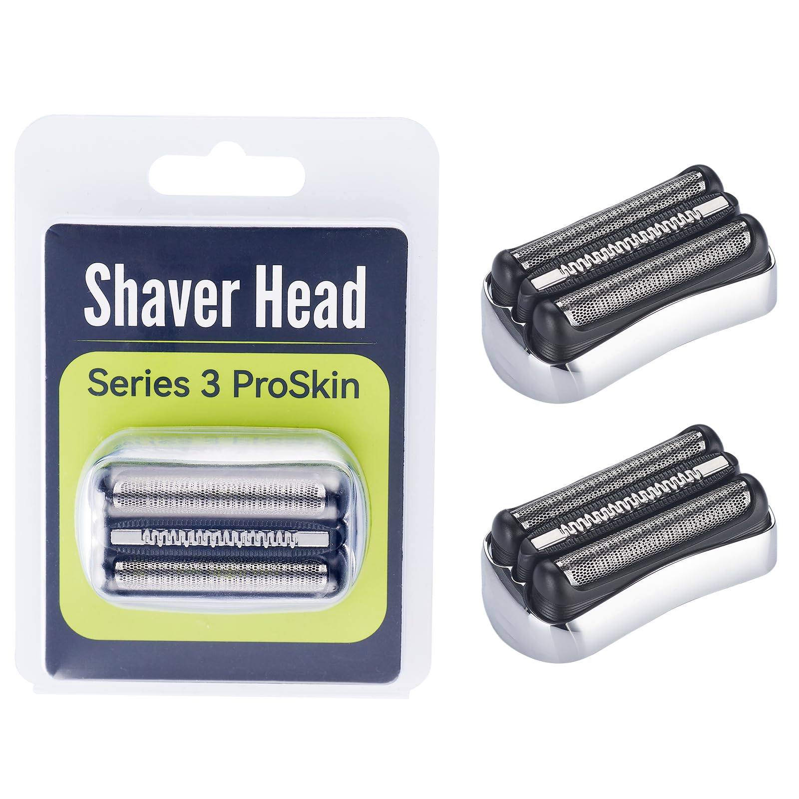 2 Pack Replacement Heads Compatible With Braun Series 3 Electric Shaver For Braun S3 Foil Shaver Fit For Electeic Razor 5409,304