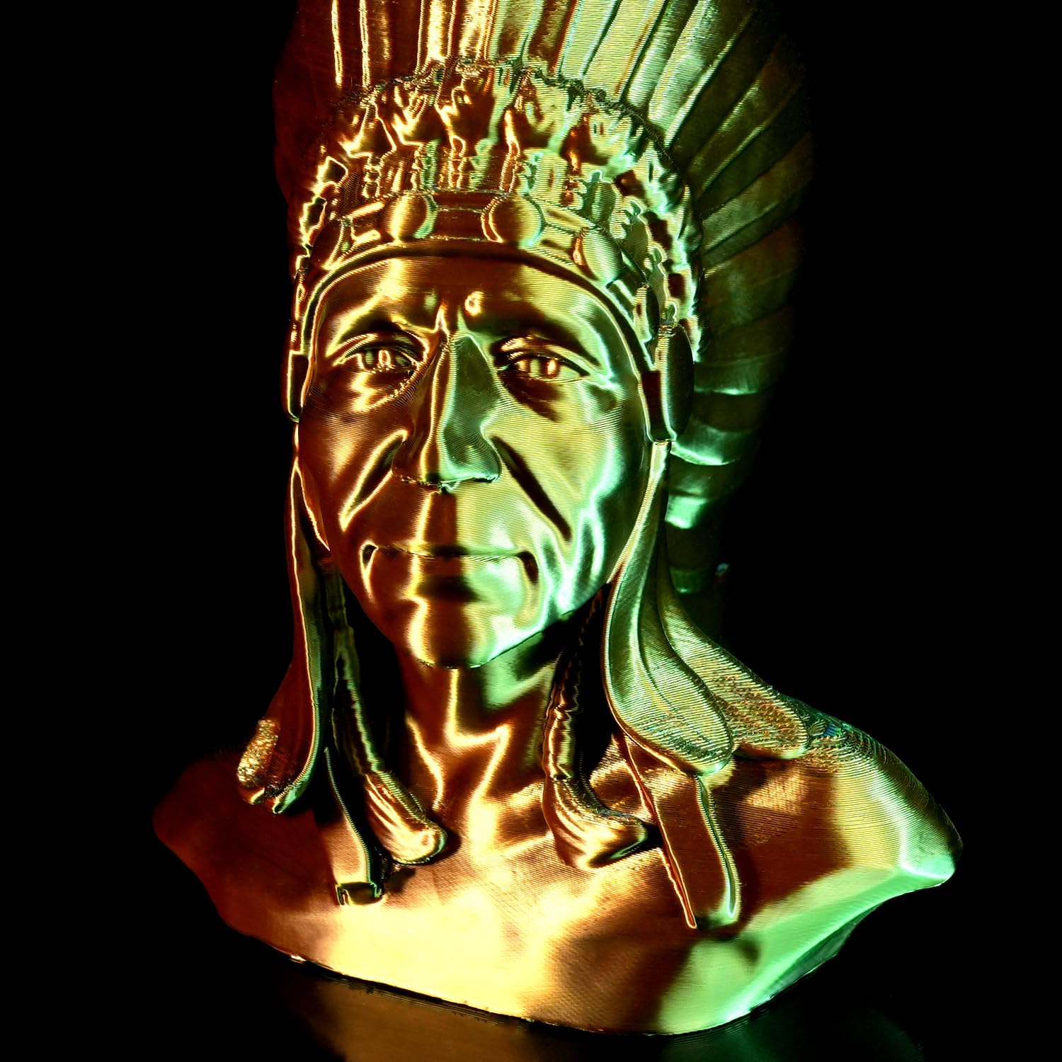 Gratkit Silk Tri Color Pla Filament,Coextrusion Pla Filament 1.75Mm,  0.03Mm, 1Kg/Roll, Silk Pla Orange & Blue & Green