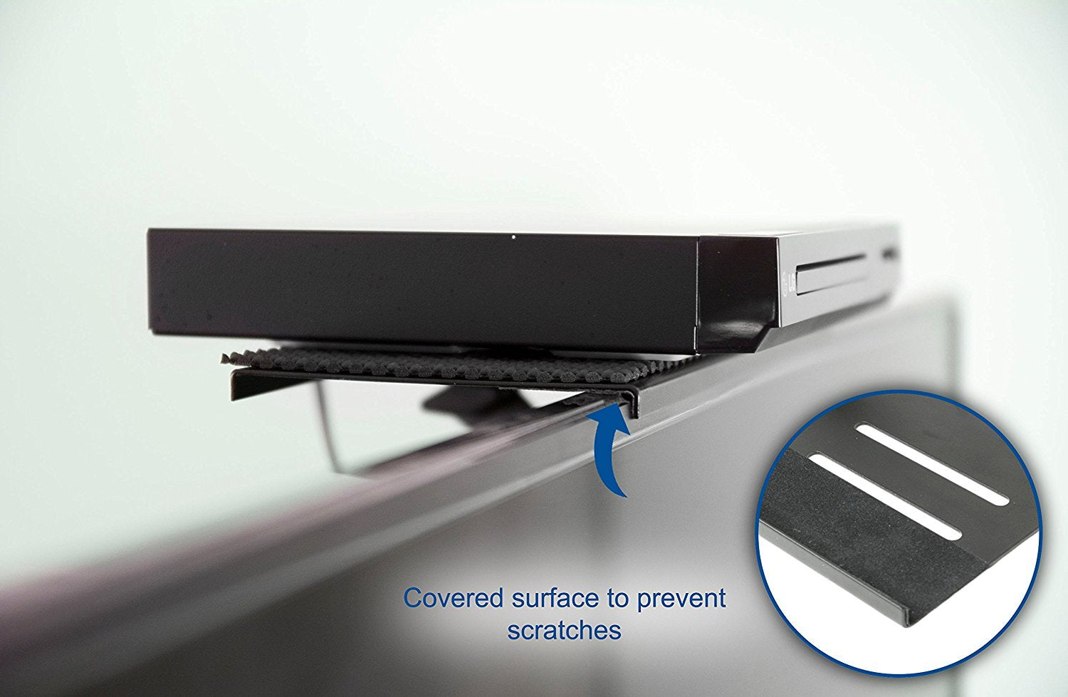 Mount Plus Mp-05-01 Top Shelf Tv Mounting Bracket 12-Inch Wide Platform | Holds Speaker, Streaming Device | Made For Apple Tv An