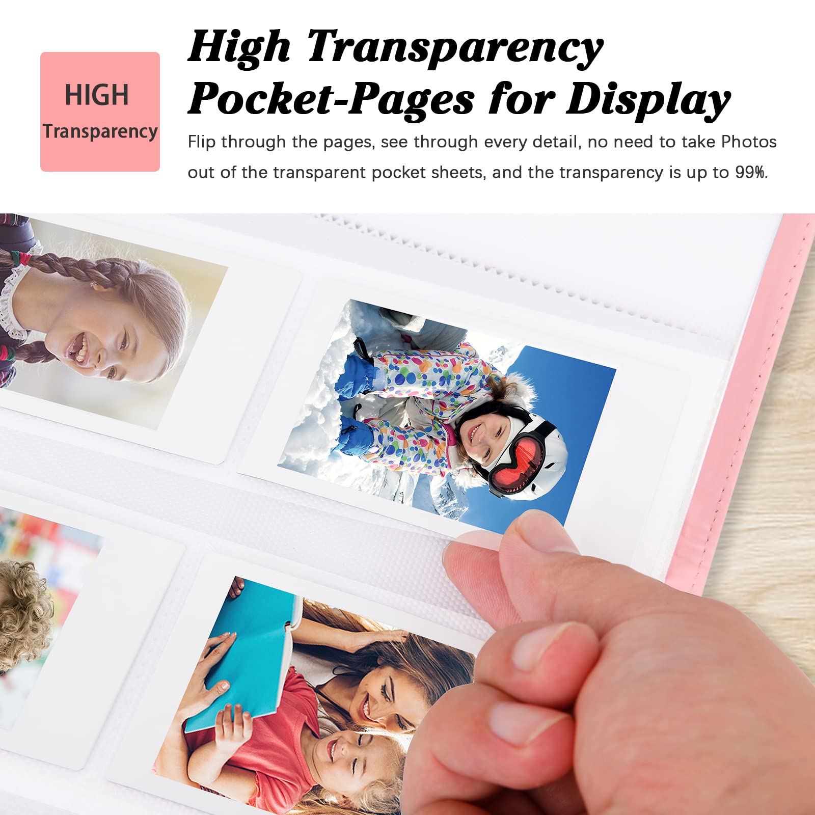 256 Pockets Photo Album For Kodak Mini Shot,Kodak Mini Shot 2 Retro Instant Camera,2X3 Photo Paper (2.1'X3.4') (Pink)