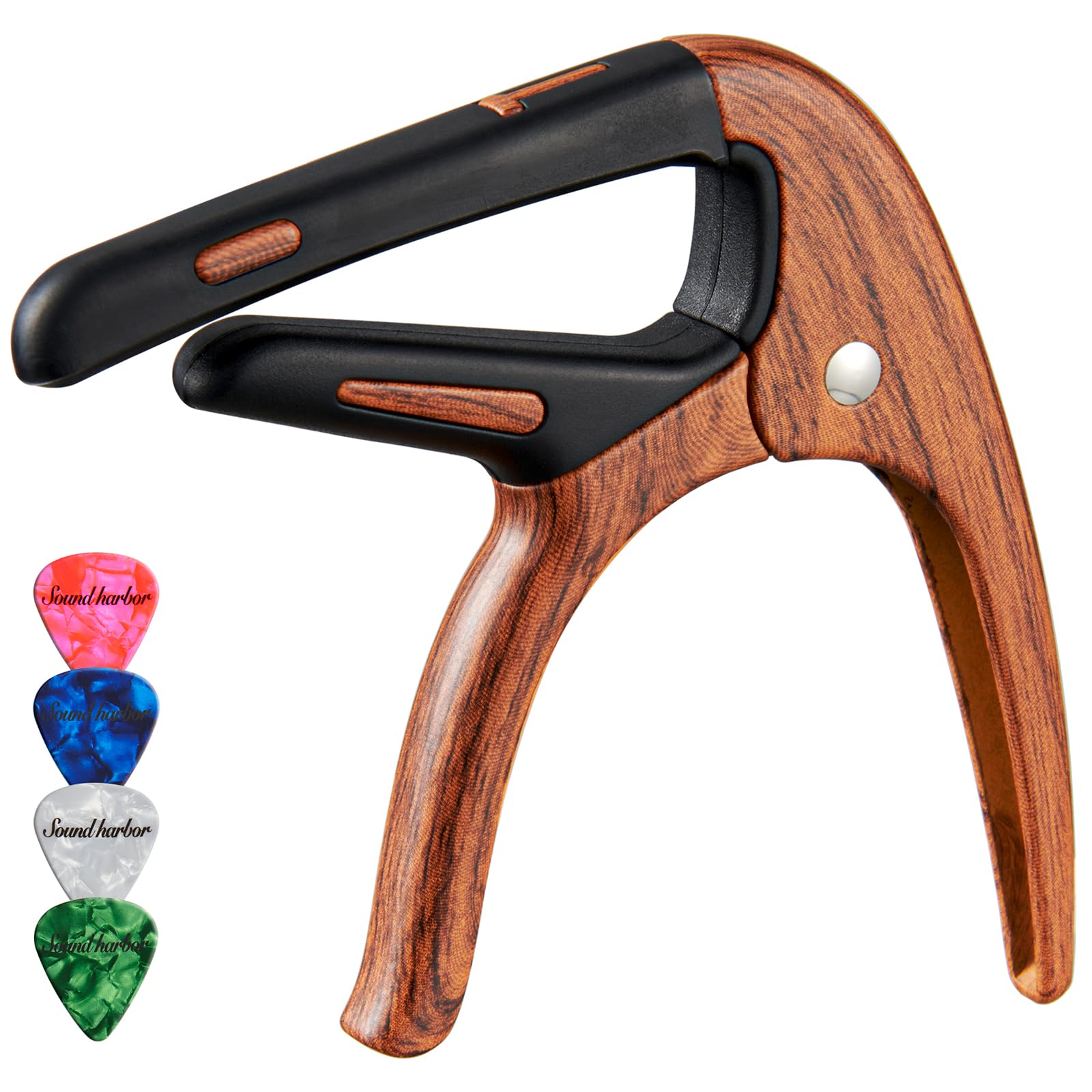 Guitar Capo For Acoustic And Electric 6 String Guitars (1 Pack Roswood Capo)