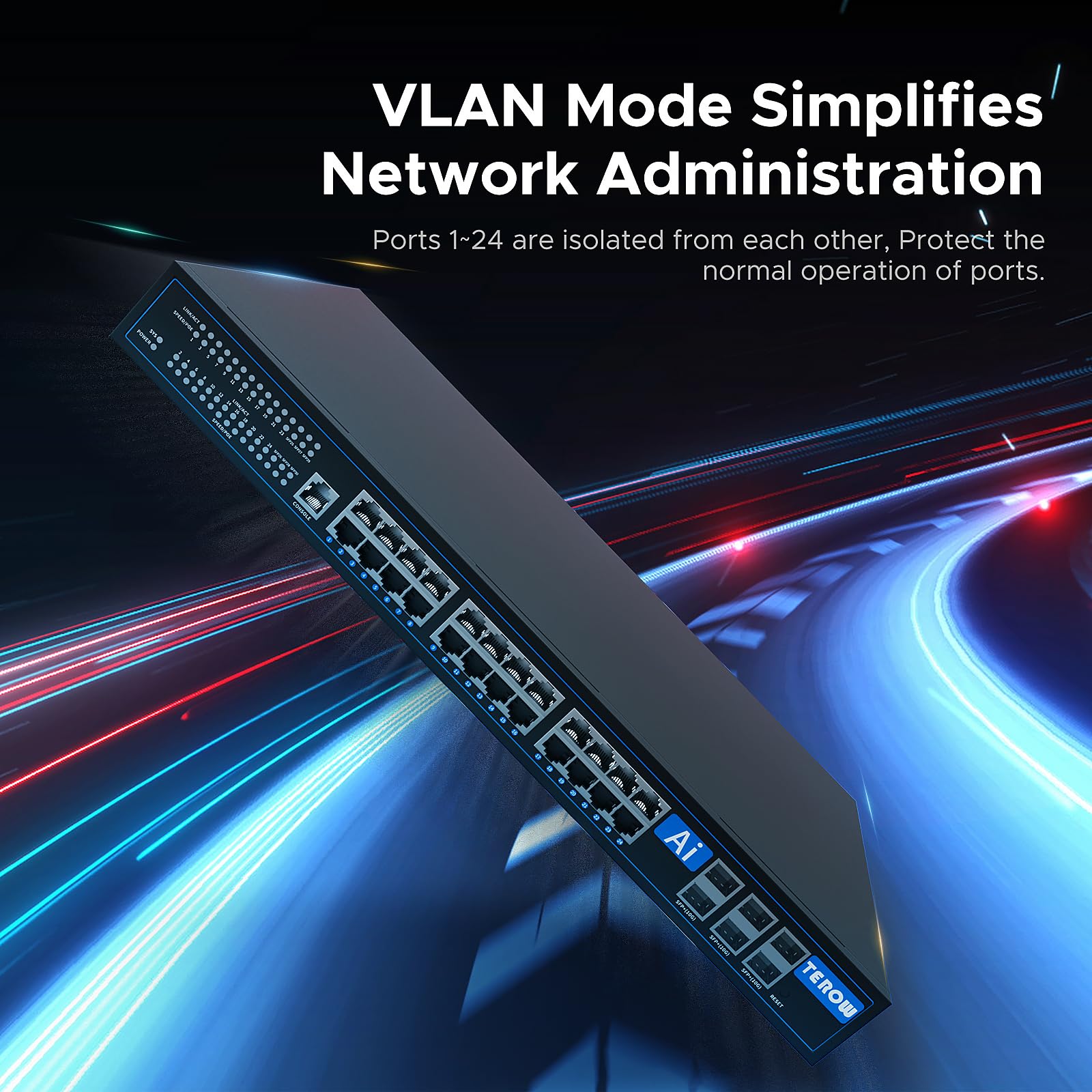 30 Port Managed Multi-Gigabit Switch| 24 X 2.5G Port With 6 X 10G Sfp| 240G Bandwidth| Ieee802.3Ab/Bz| Support Qos,Extend/Vlan M