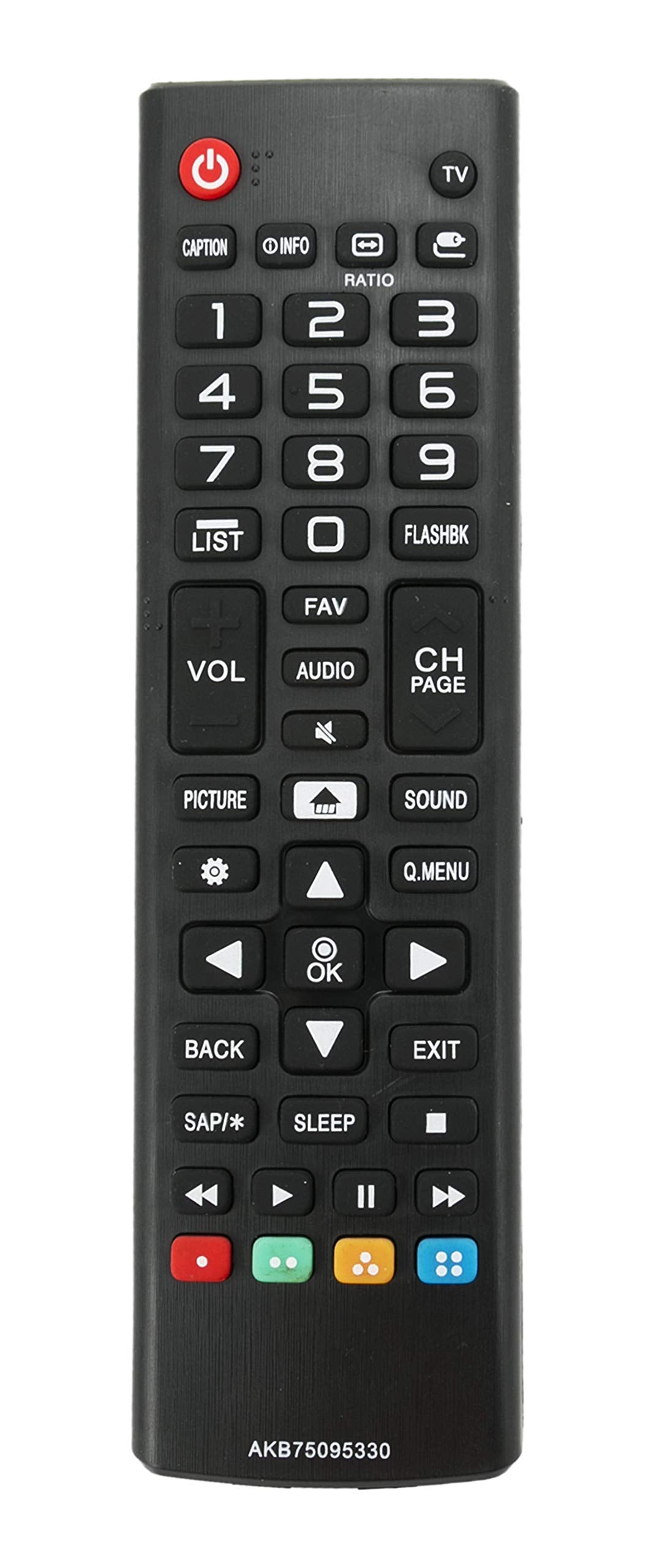 New AKB75095330 Replace Remote Control fit for LG 28MT42DF 28LJ400B 43LJ5000 43LJ500M 32LJ500B 28LJ400B-PU 32LJ500UB 32LJ500-UBLED 28LJ430B 28LJ400B-PU 32LJ500B-UB 43LJ5000-UB 43LJ500M-UB LCD TV