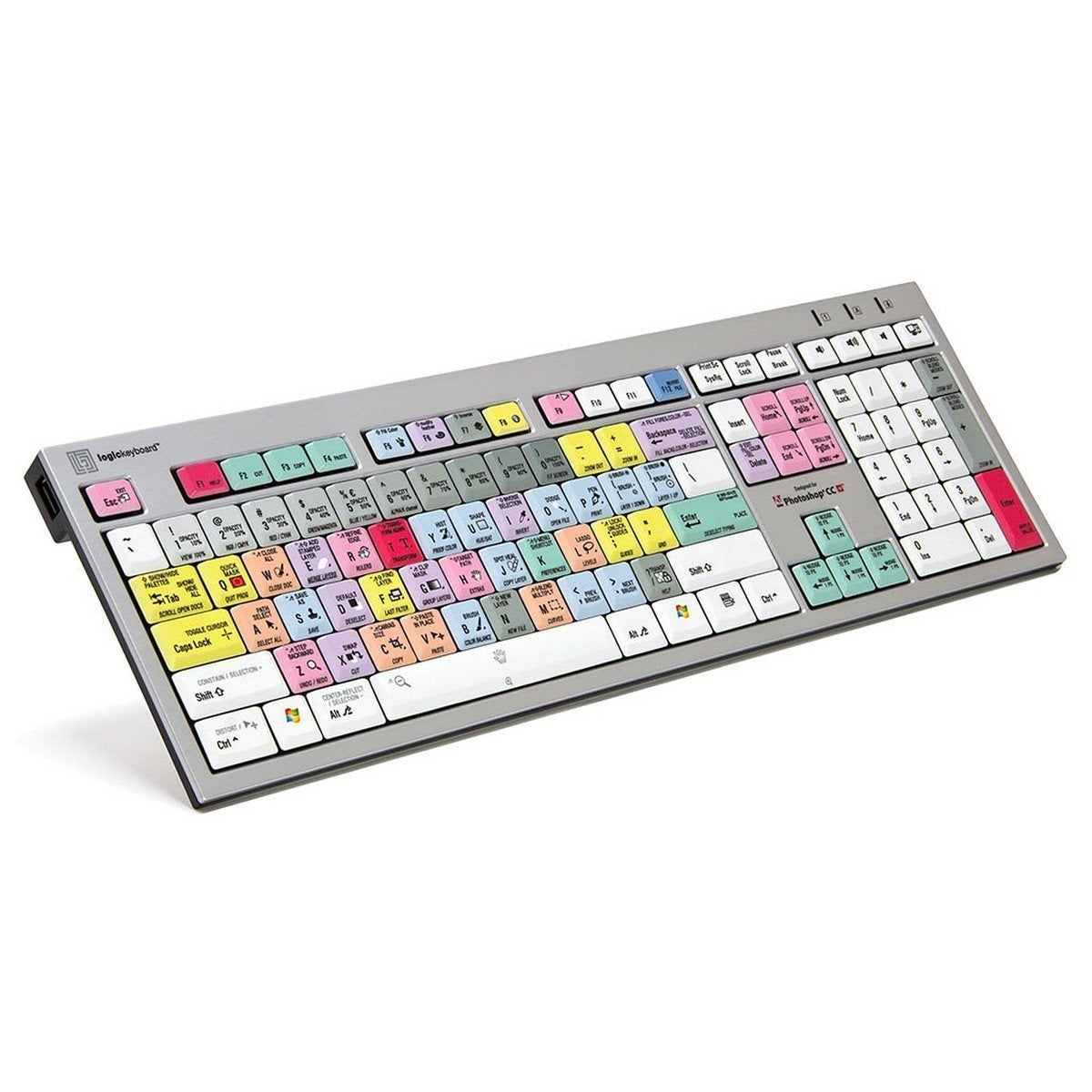 Logickeyboard Designed for Adobe Photoshop CC - PC Slim Line Keyboard- Windows 7-10 Part: LKBU-PHOTOCC-AJPU-US