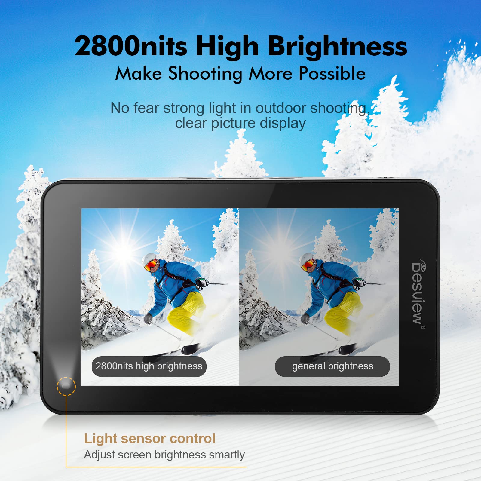 Desview R6 Camera Field Monitor 5.5Inch Touchscreen Monitor, Uhb 2800Nits 1920X1080 Ips 4K Hdmi With 3D Lut Hdr Waveform Vectors