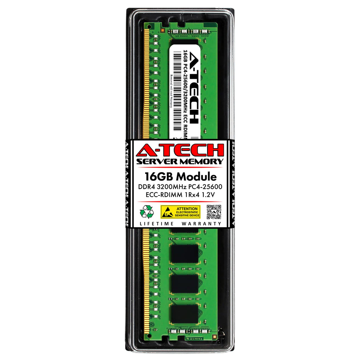A Tech 16Gb Ddr4 3200Mhz Pc4 25600 Ecc Rdimm 1Rx4 1.2V Single Rank Ecc Registered Dimm 288 Pin Server & Workstation Ram Memory U