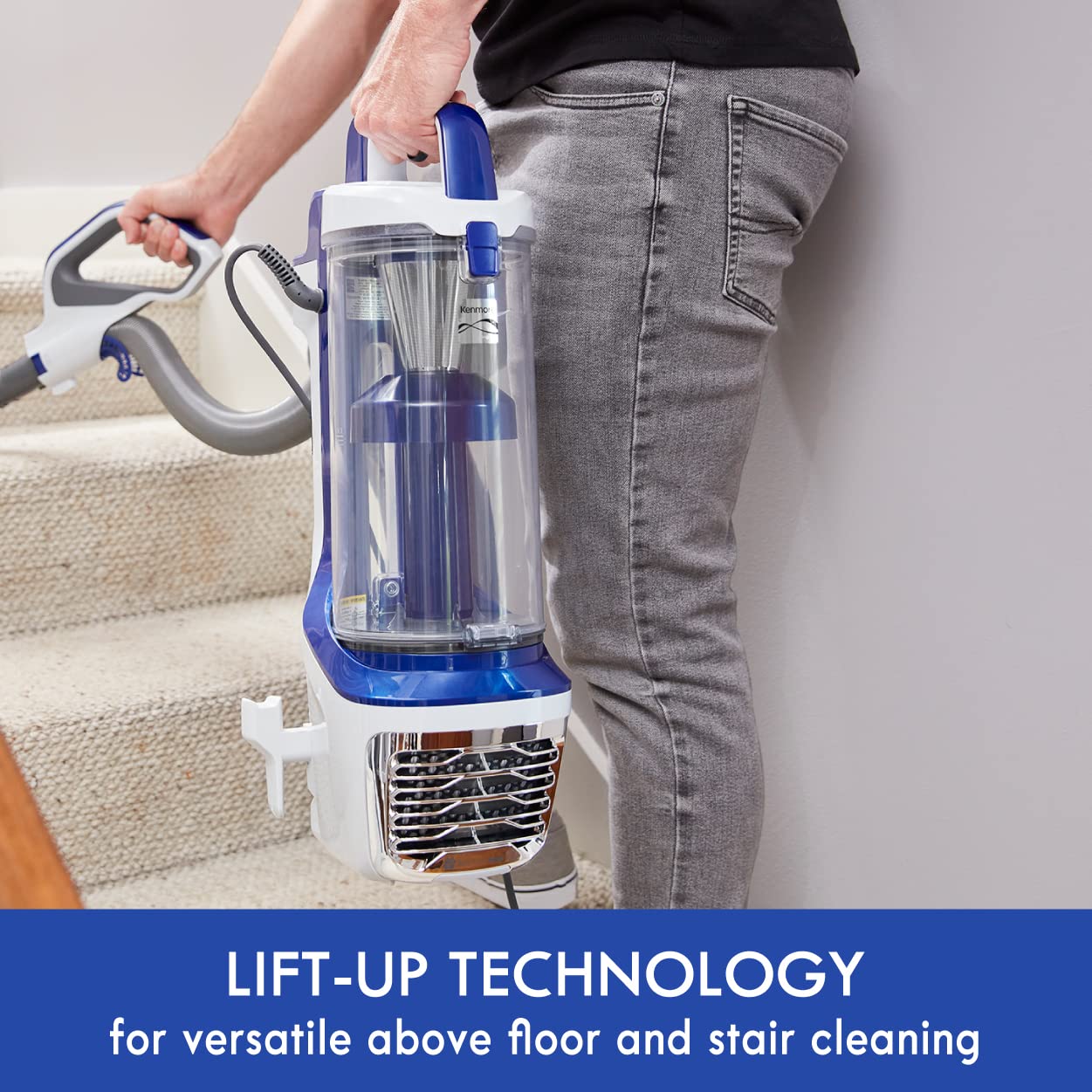 Kenmore Du5080 Bagless Upright Vacuum Lift Cleaner 2 Motor Power Suction With Hepa Filter, 3 In 1 Combination Tool, Pet Handi Ma