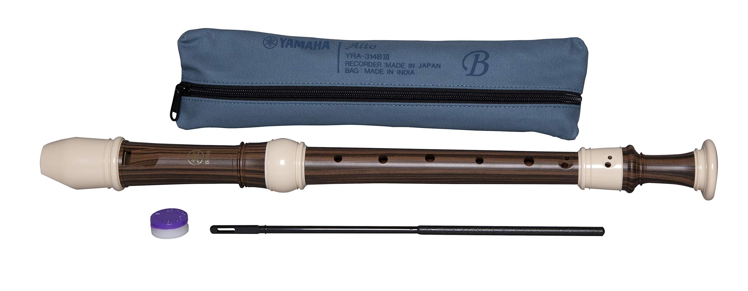 Yamaha Yra-314B Alto Recorder, Simulated Ebony Finish, Key Of F