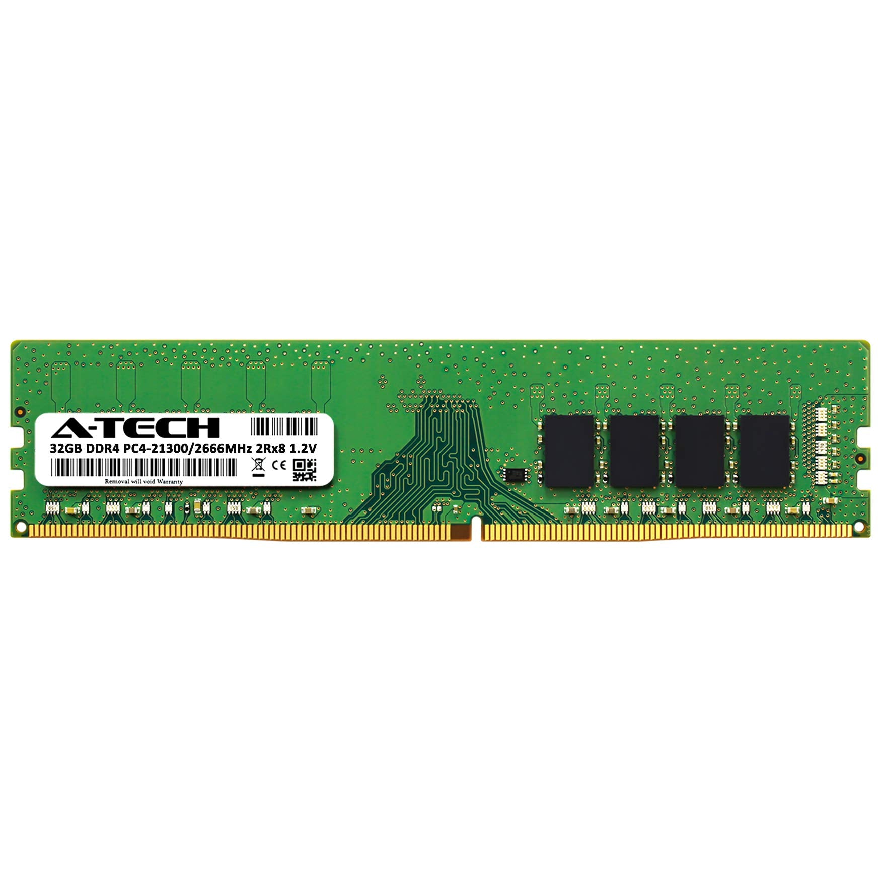 A Tech 32Gb Ddr4 2666 Mhz Udimm Pc4 21300 (Pc4 2666V) Cl19 Dimm 2Rx8 Non Ecc Desktop Ram Memory Module