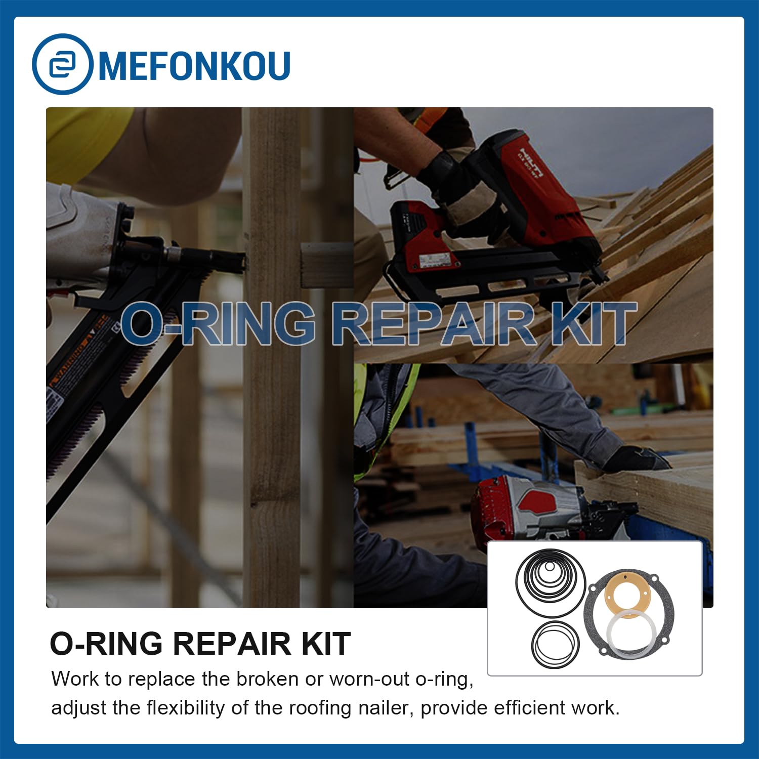 Mefonkou 219235 O Ring Repair Kit Replace Parts 402011 501001 500407 For Paslode F350S F250S Framing Nailer