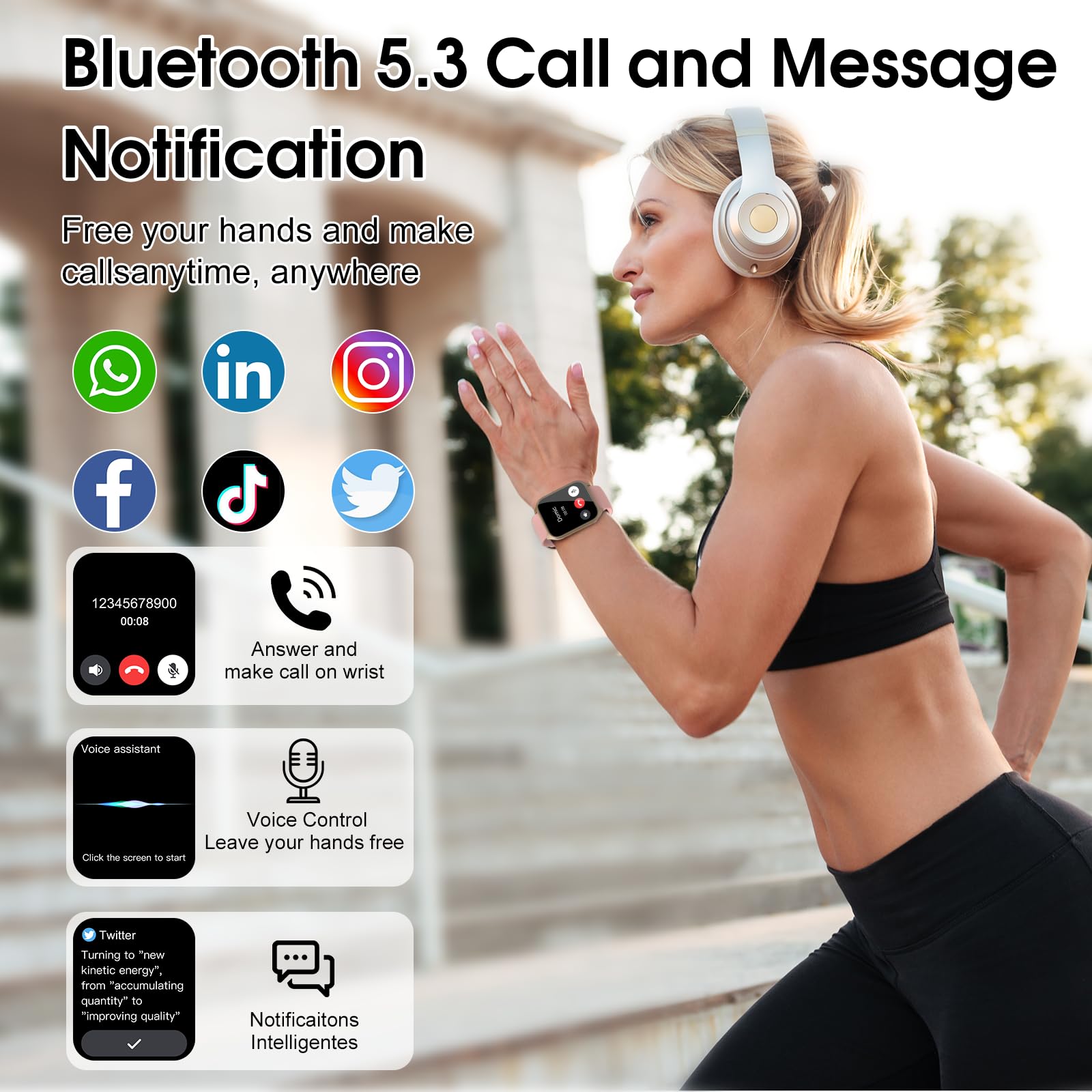 Smart Watch For Women, 1.85'' Hd Smartwatch (Answer/Make Call), 2025 Fitness Activity Tracker, 110+ Sport Modes/Heart Rate/Sleep