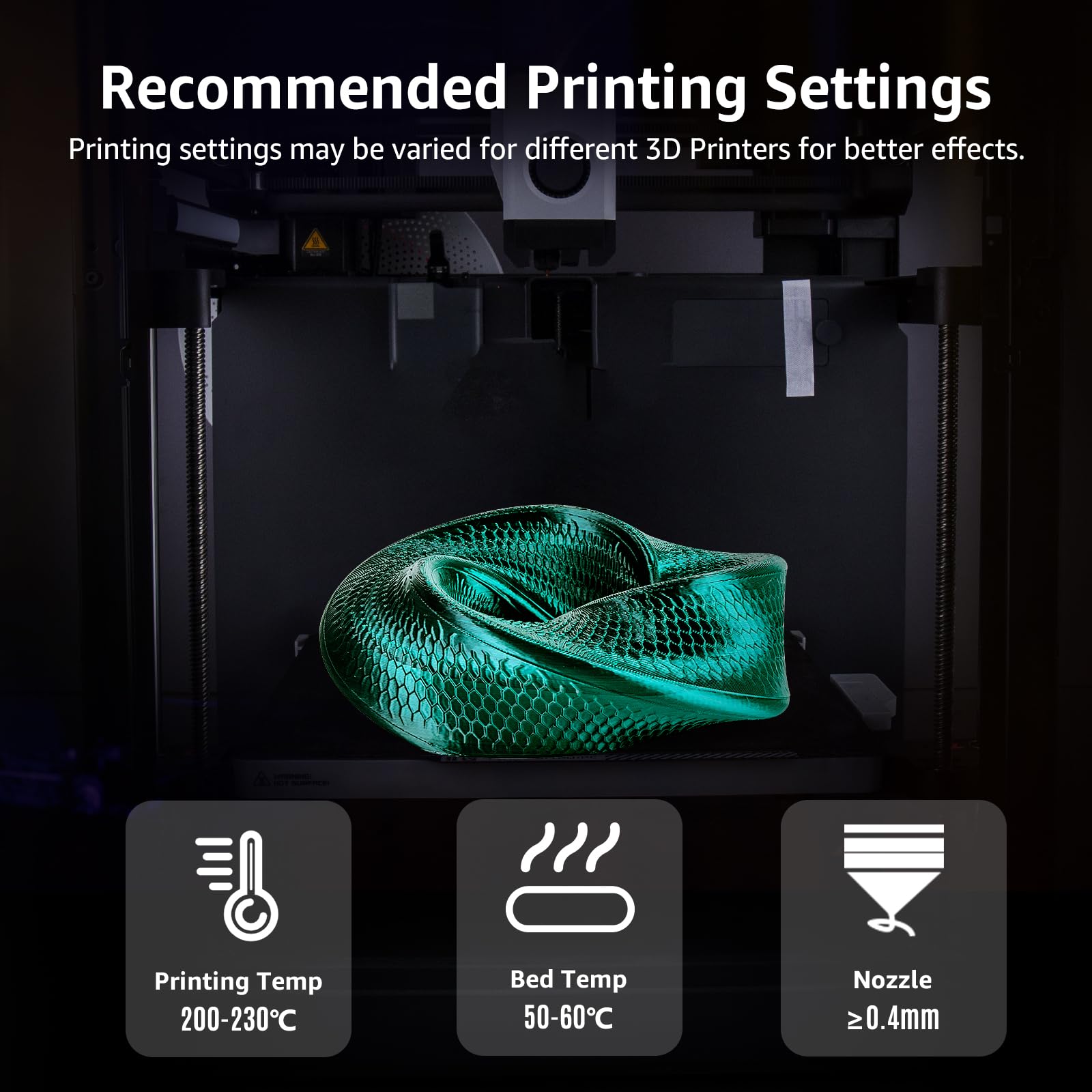 Dikale Silk 3D Printing Filament Pla+ Dual Color Black Series Bundle 4-Pack - 1.75Mm 3D Printing Pla Pro 250G (0.55Lbs) X 4 Spoo