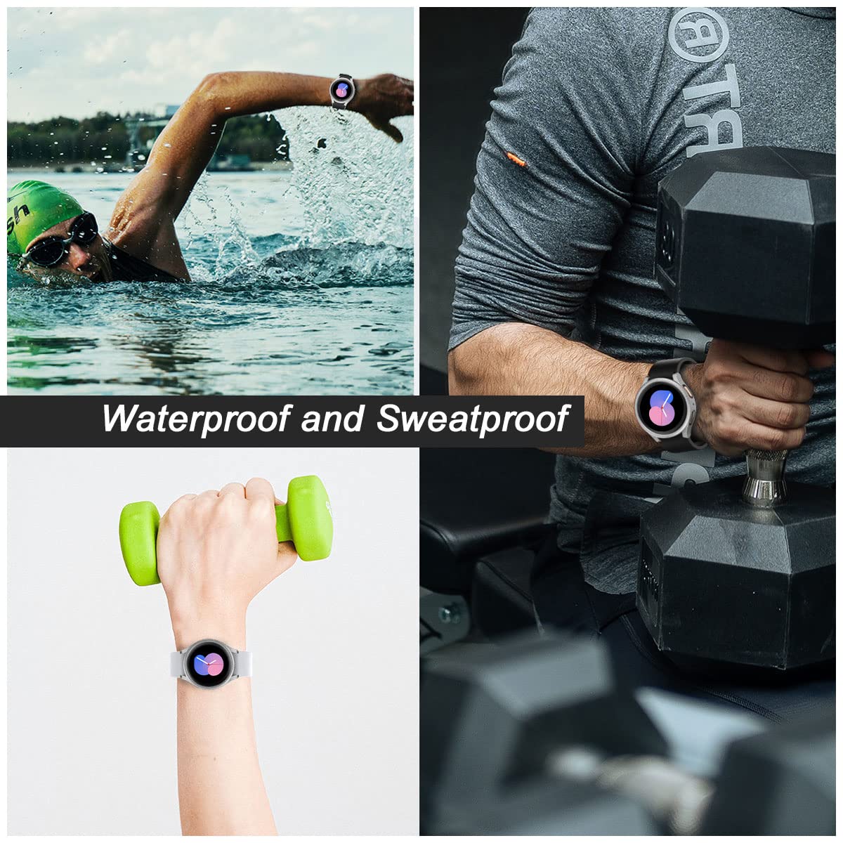 Nxtudy Screen Protector Compatible With Galaxy Watch 4/Galaxy Watch 5 44Mm,?4+2Pack? Hd Tempered Glass Protective Film And Hard