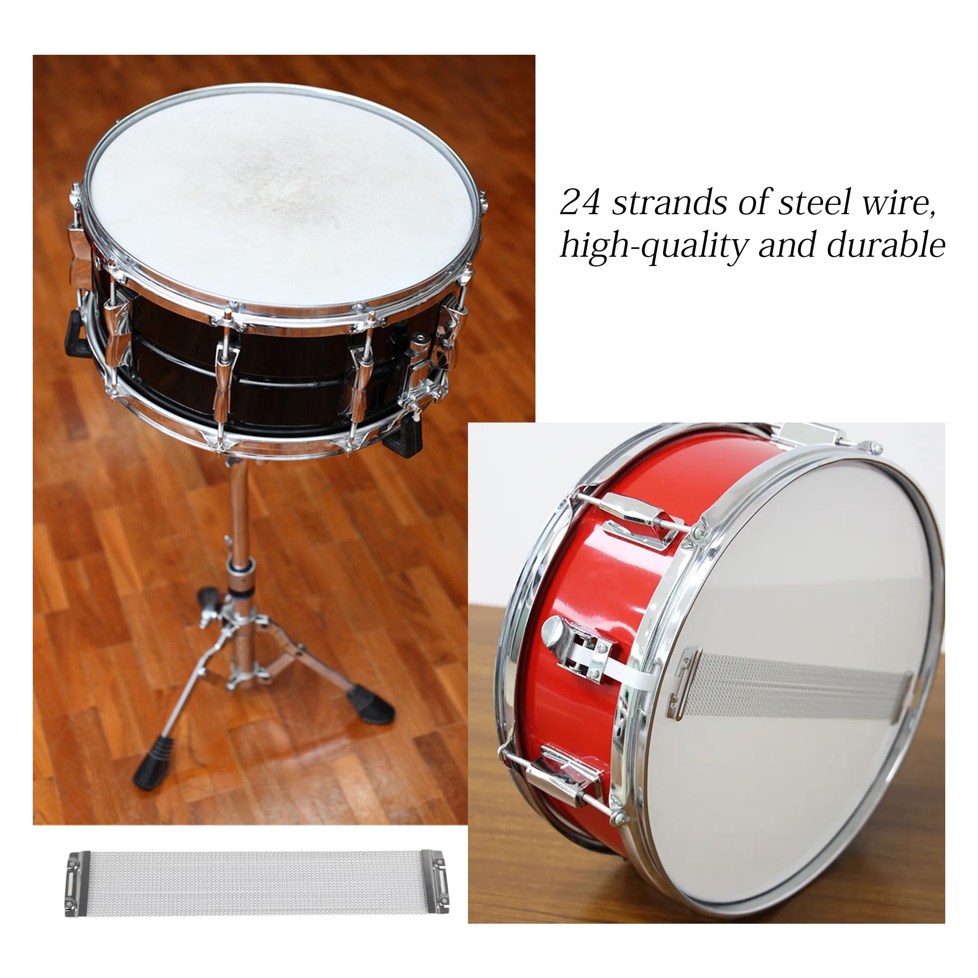 Bqlzr 14 Inch Steel Wire 24 Strand Wires Snare Drum Replacement Fittings Pack Of 5