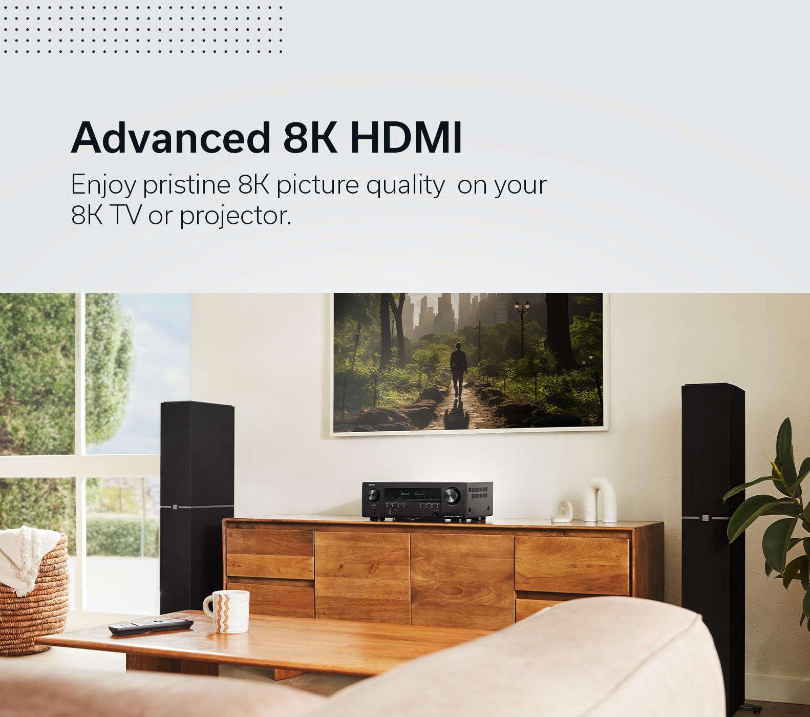 Denon Avr S770H 7.2 Ch Home Theater Receiver   8K Uhd Hdmi Receiver (75W X 7), Wireless Streaming Via Built In Heos, Bluetooth &